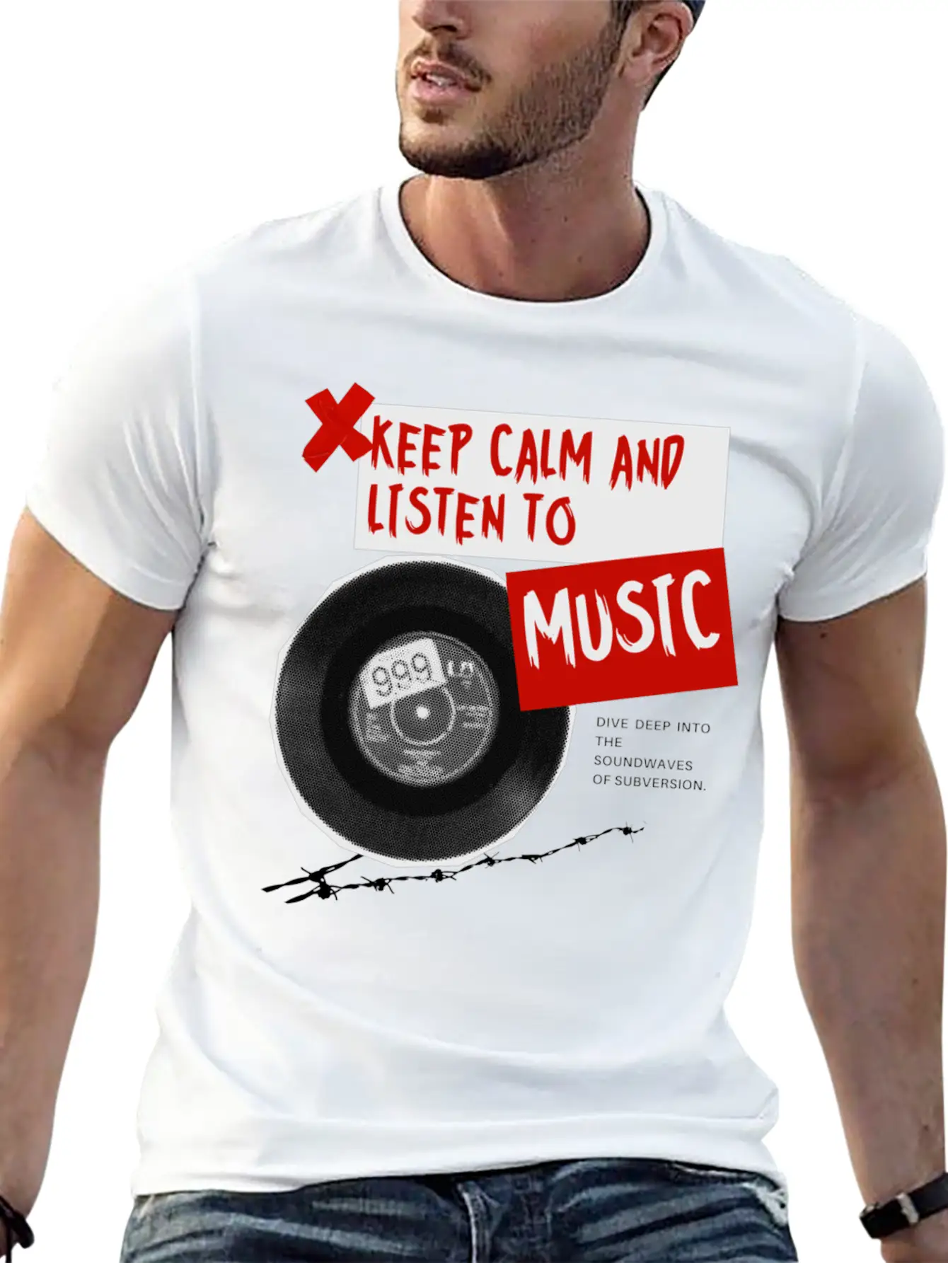 Collection "Keep Calm And Listen To MUSIC" Unisex Casual T-Shirt – Clean Design For Daily Comfort