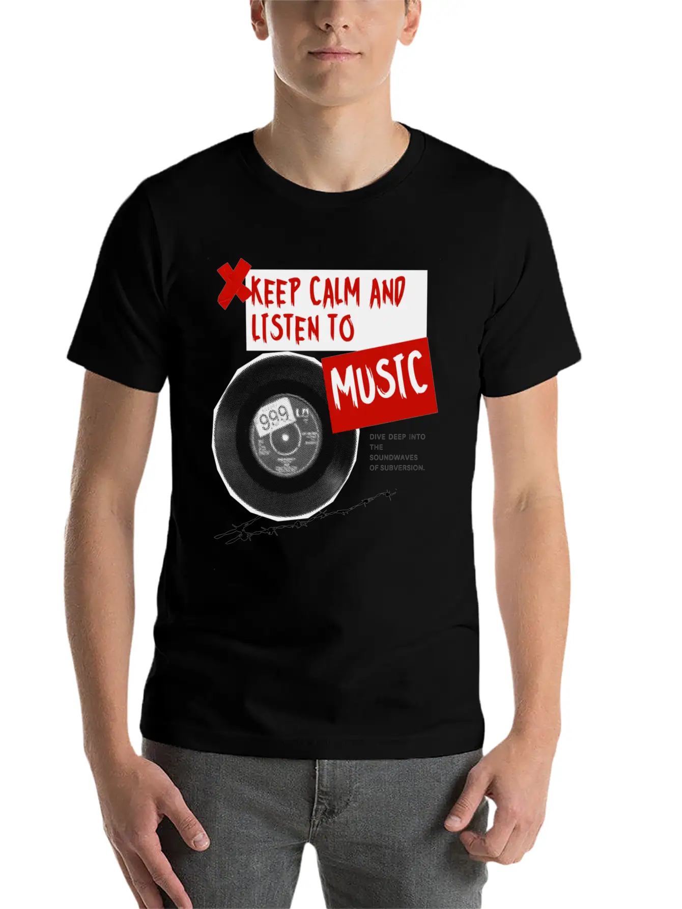 Collection "Keep Calm And Listen To MUSIC" Unisex Casual T-Shirt – Clean Design For Daily Comfort