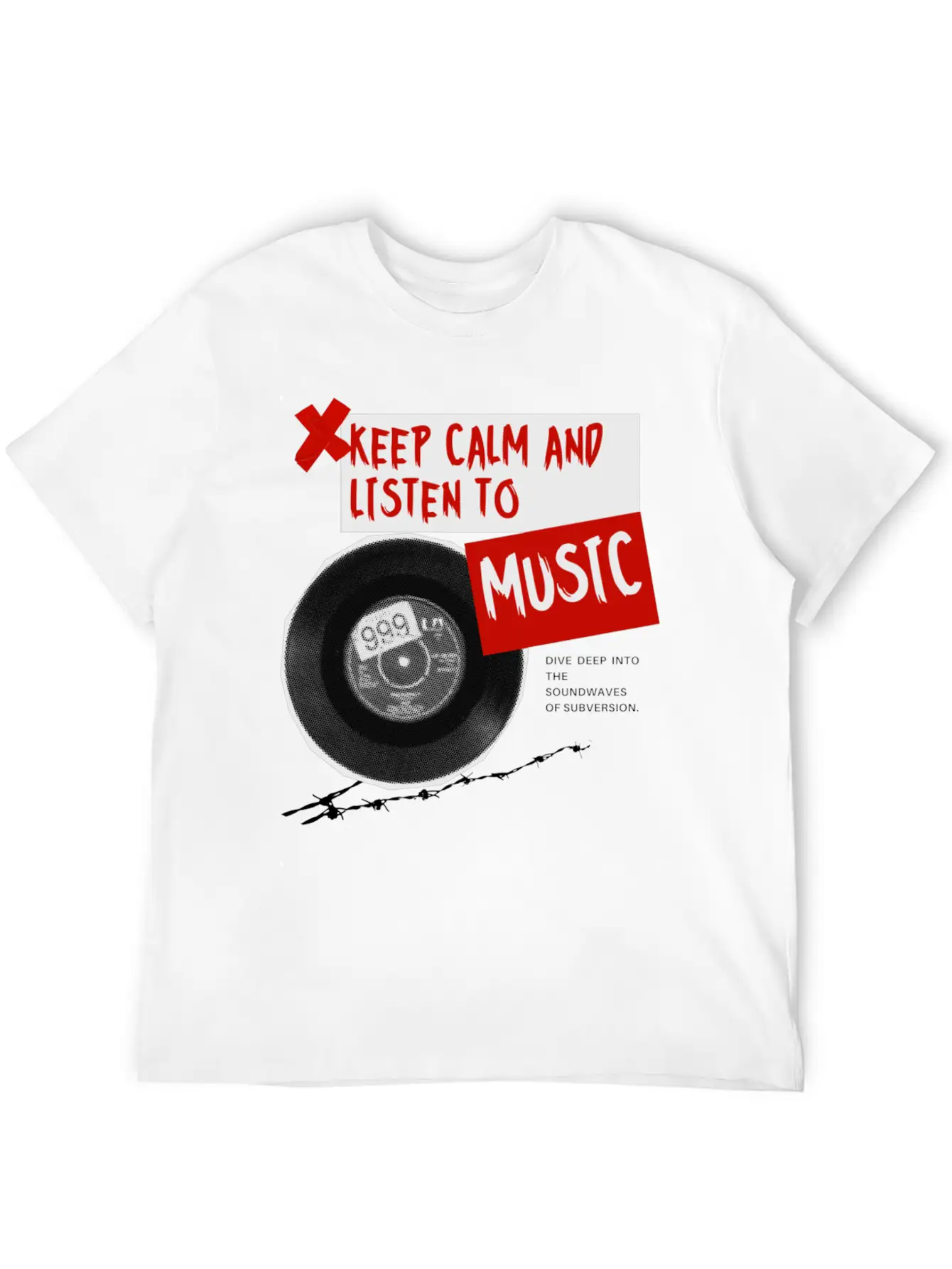 Collection "Keep Calm And Listen To MUSIC" Unisex Casual T-Shirt – Clean Design For Daily Comfort