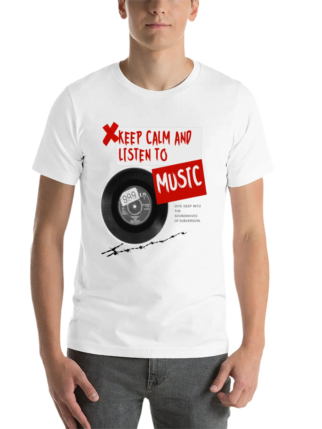 Collection "Keep Calm And Listen To MUSIC" Unisex Casual T-Shirt – Clean Design For Daily Comfort