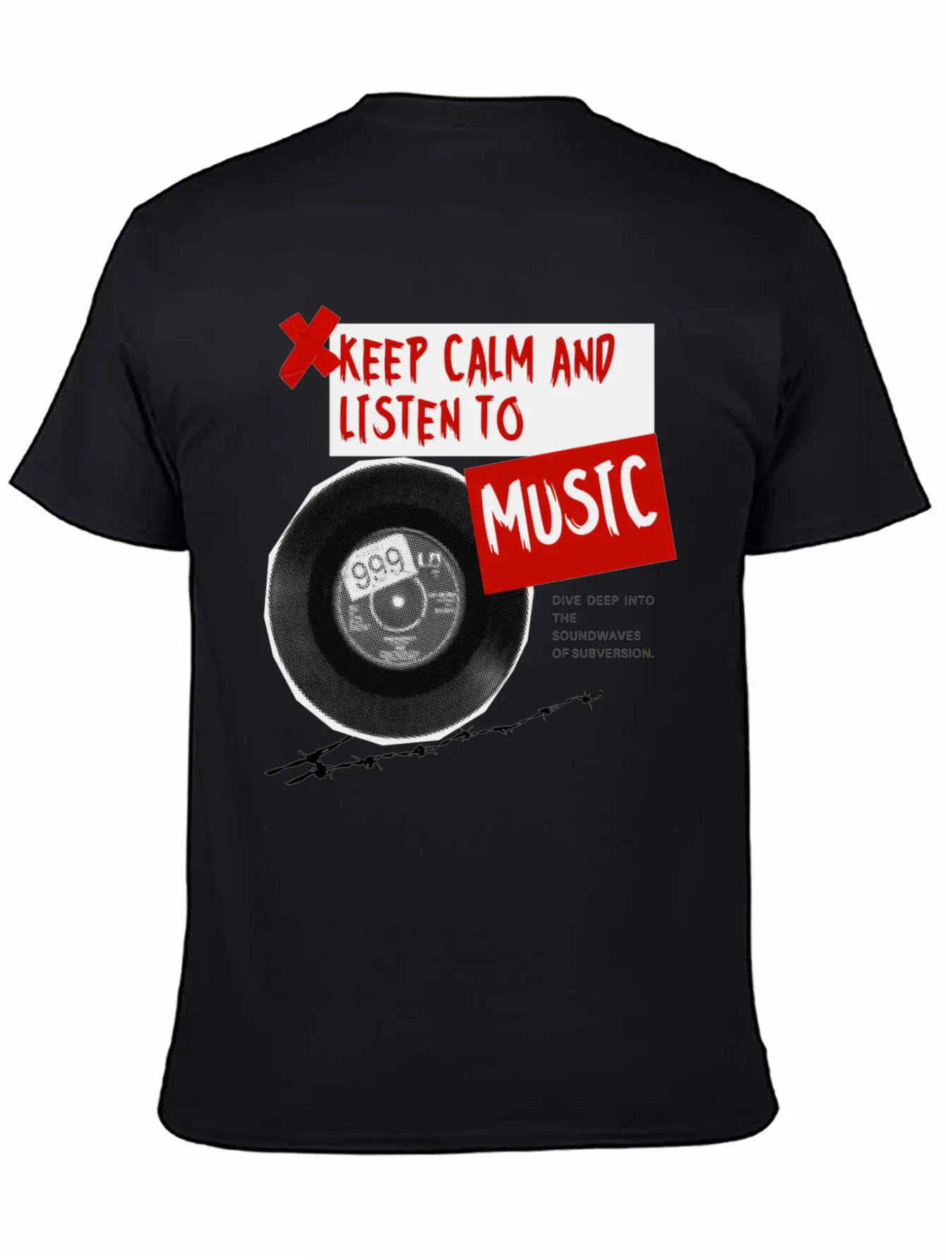 Collection "Keep Calm And Listen To MUSIC" Unisex Casual T-Shirt – Clean Design For Daily Comfort