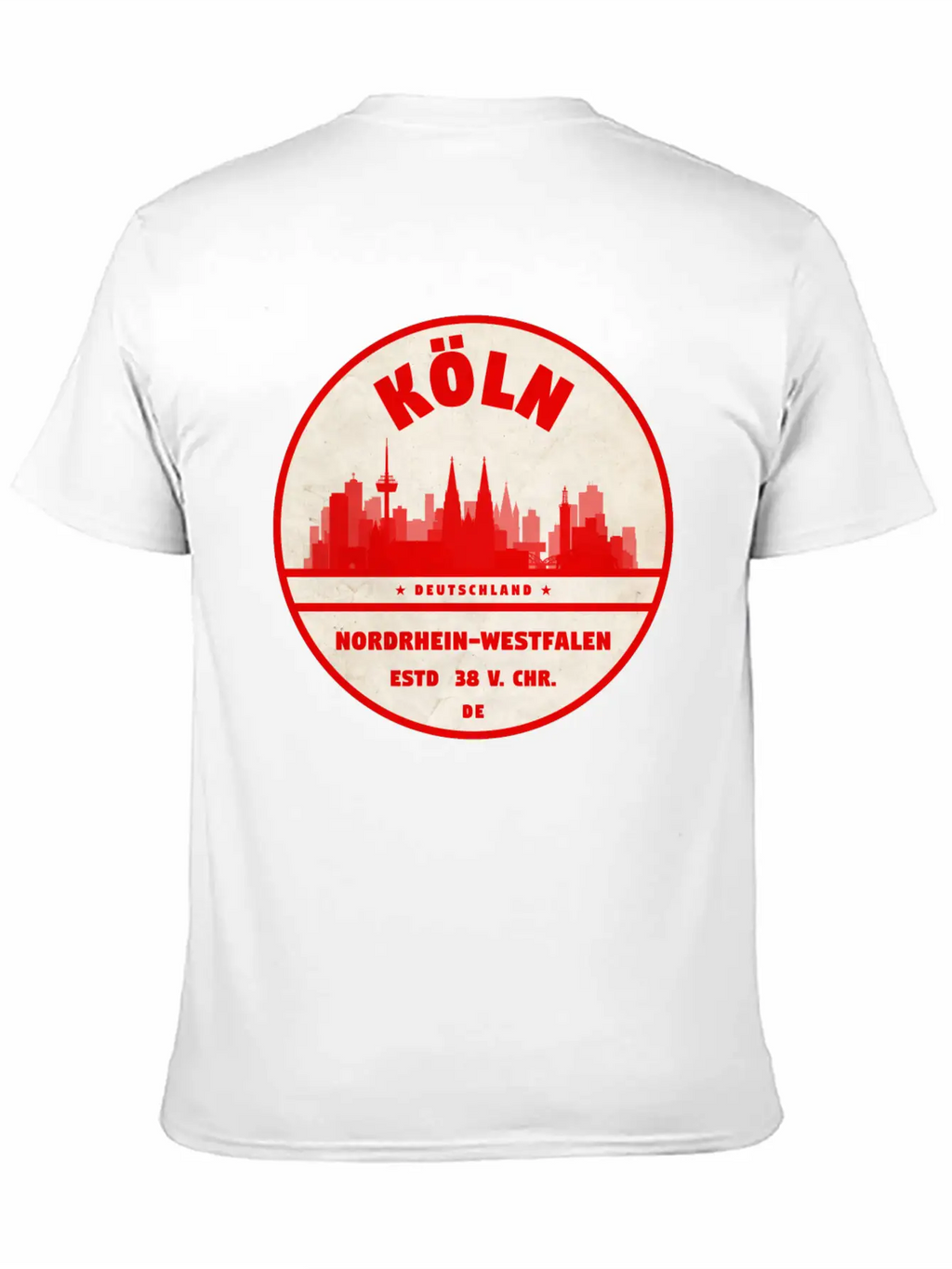 Cologne Skyline Badge Unisex Casual T-Shirt – Clean Design For Daily Comfort