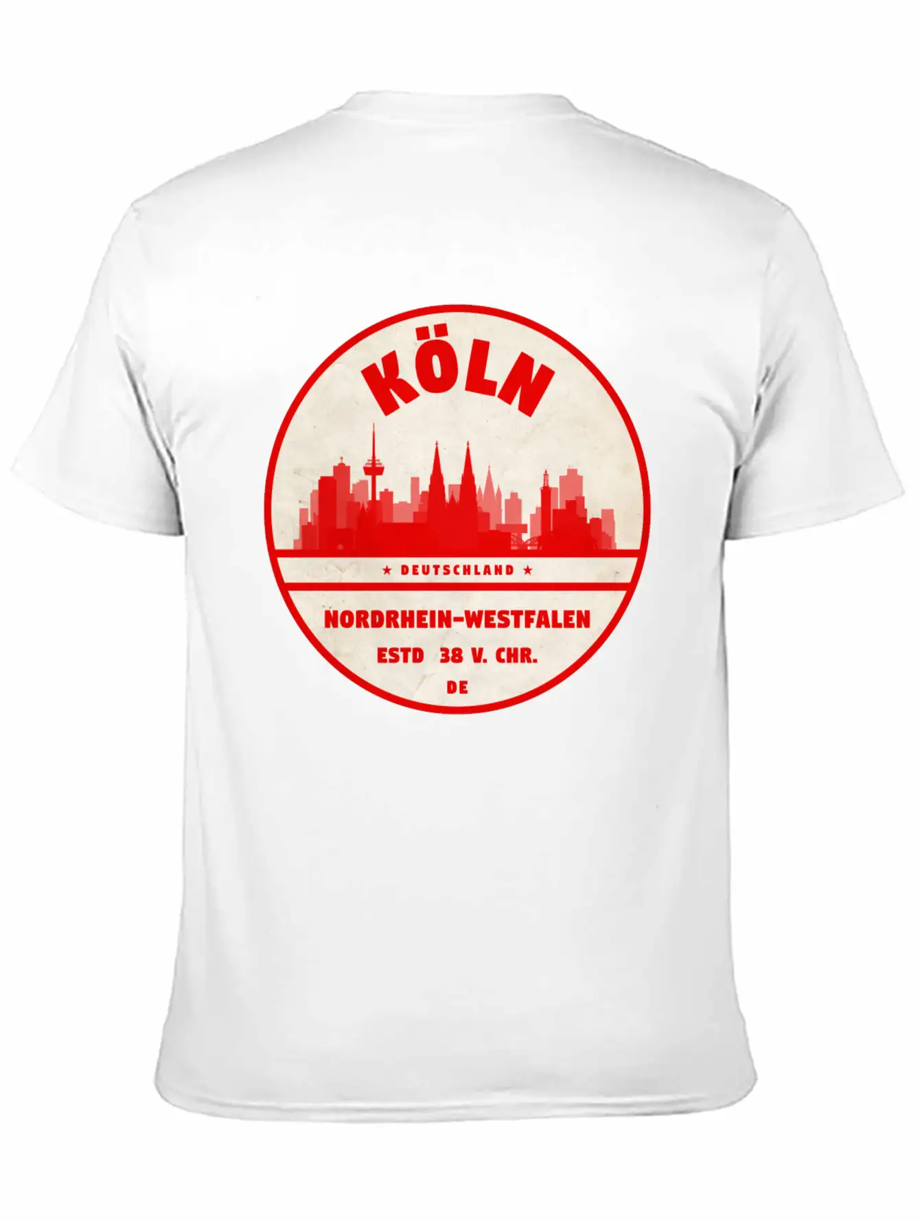 Cologne Skyline Badge Unisex Casual T-Shirt – Clean Design For Daily Comfort