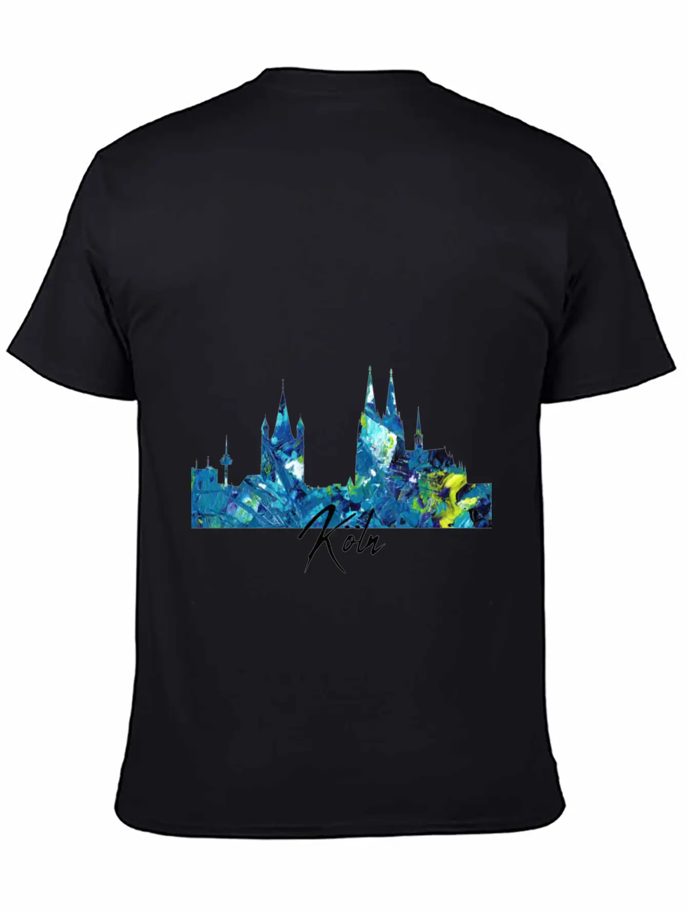 Cologne Skyline Colorful German City Unisex Short Sleeve Soft Cotton T-Shirt – Casual Everyday Wear