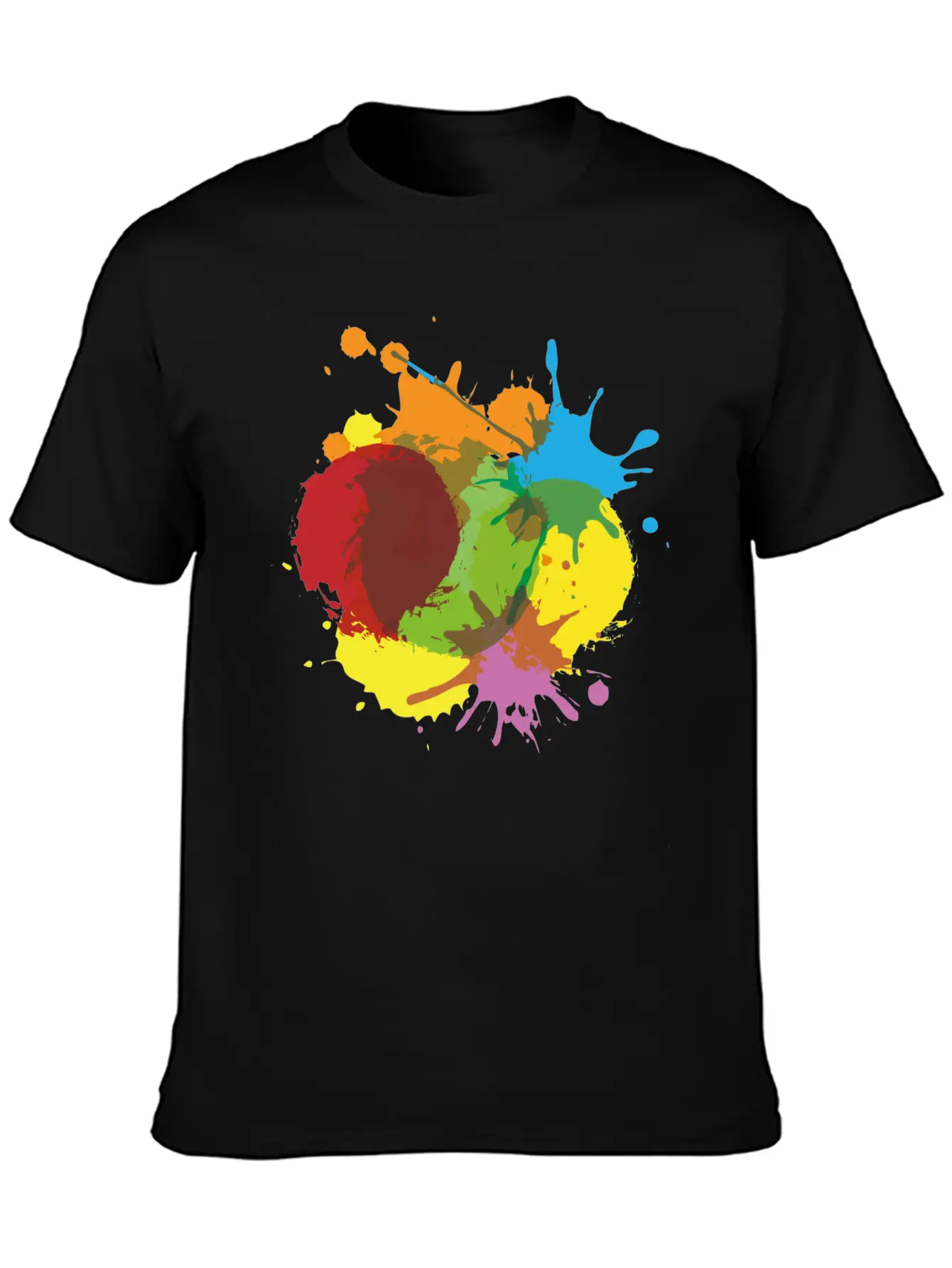 Color Blob Splash Paint Painter Gift Colorful Spot Unisex Casual T-Shirt – Clean Design For Daily Comfort