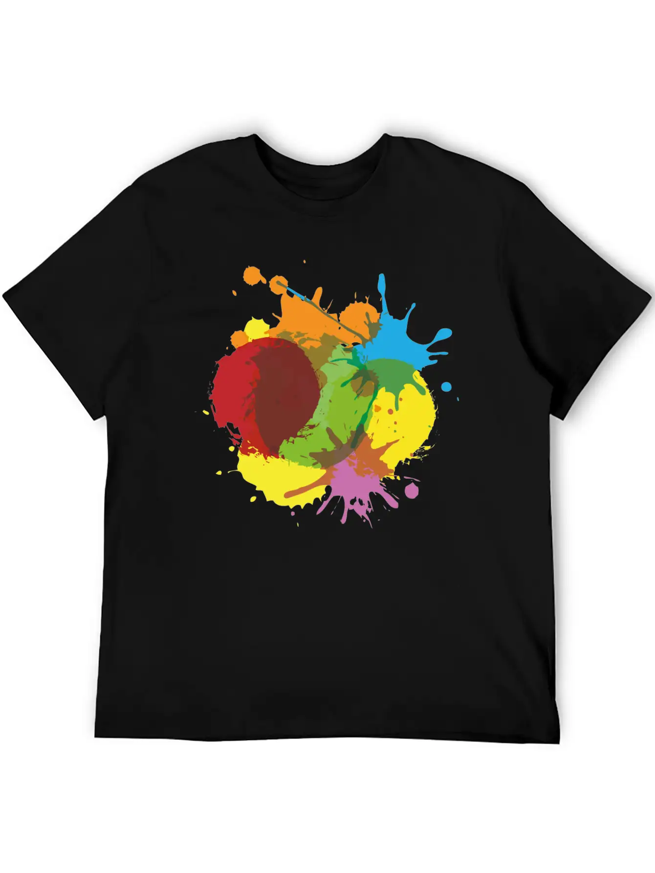 Color Blob Splash Paint Painter Gift Colorful Spot Unisex Casual T-Shirt – Clean Design For Daily Comfort
