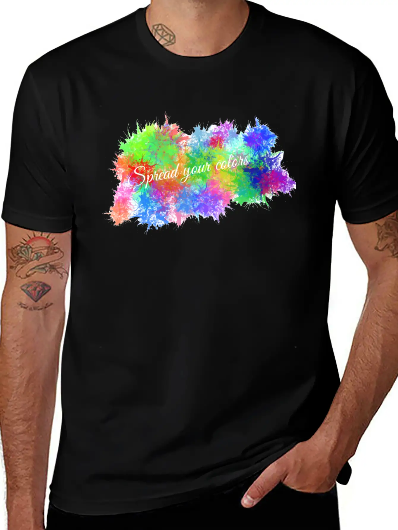 Color Burst Unisex Short Sleeve Soft Cotton T-Shirt – Casual Everyday Wear
