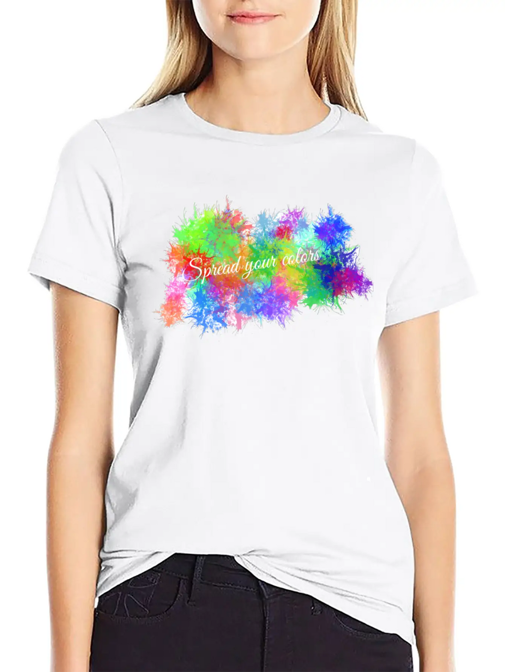Color Burst Unisex Short Sleeve Soft Cotton T-Shirt – Casual Everyday Wear