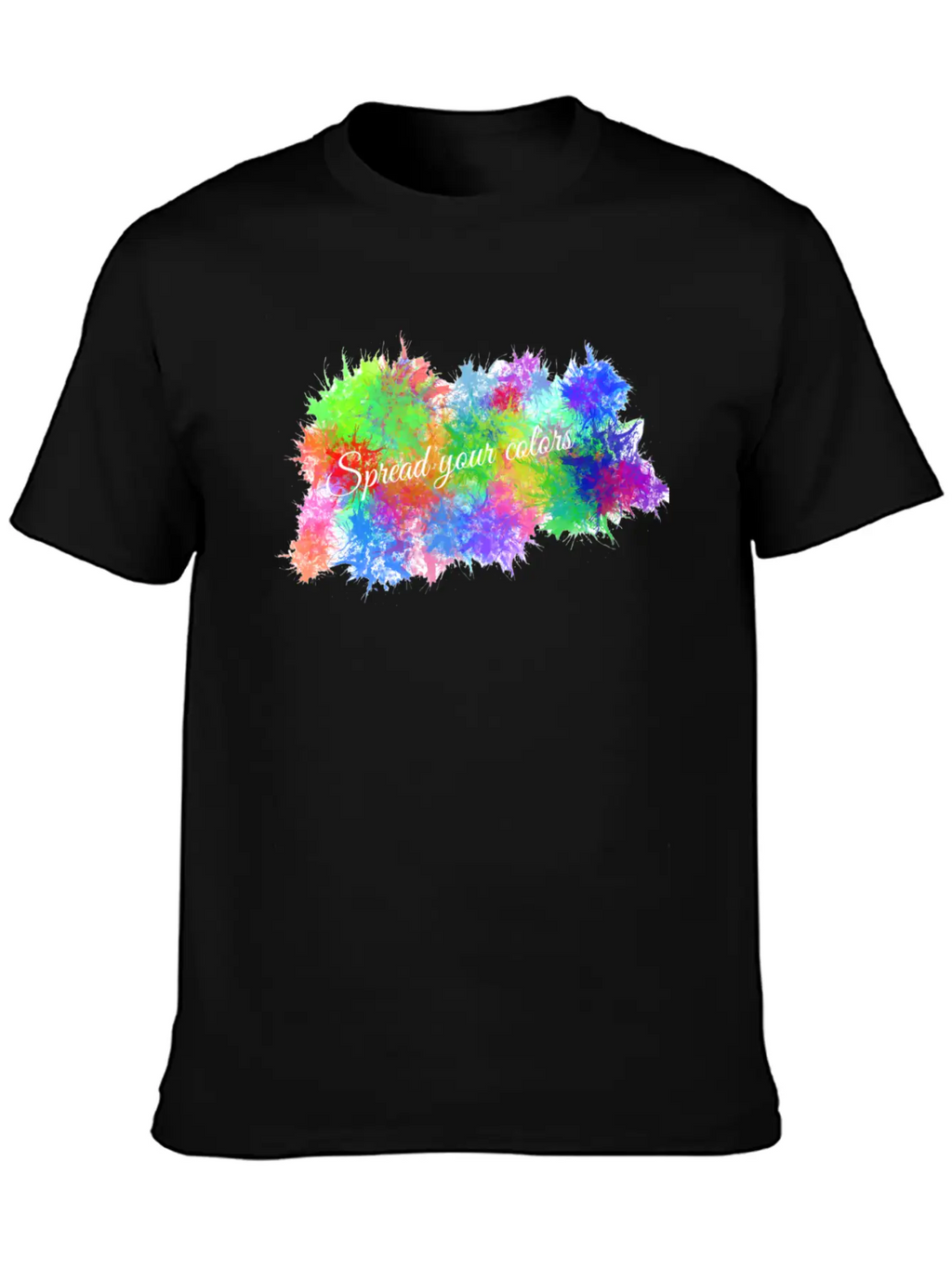 Color Burst Unisex Short Sleeve Soft Cotton T-Shirt – Casual Everyday Wear