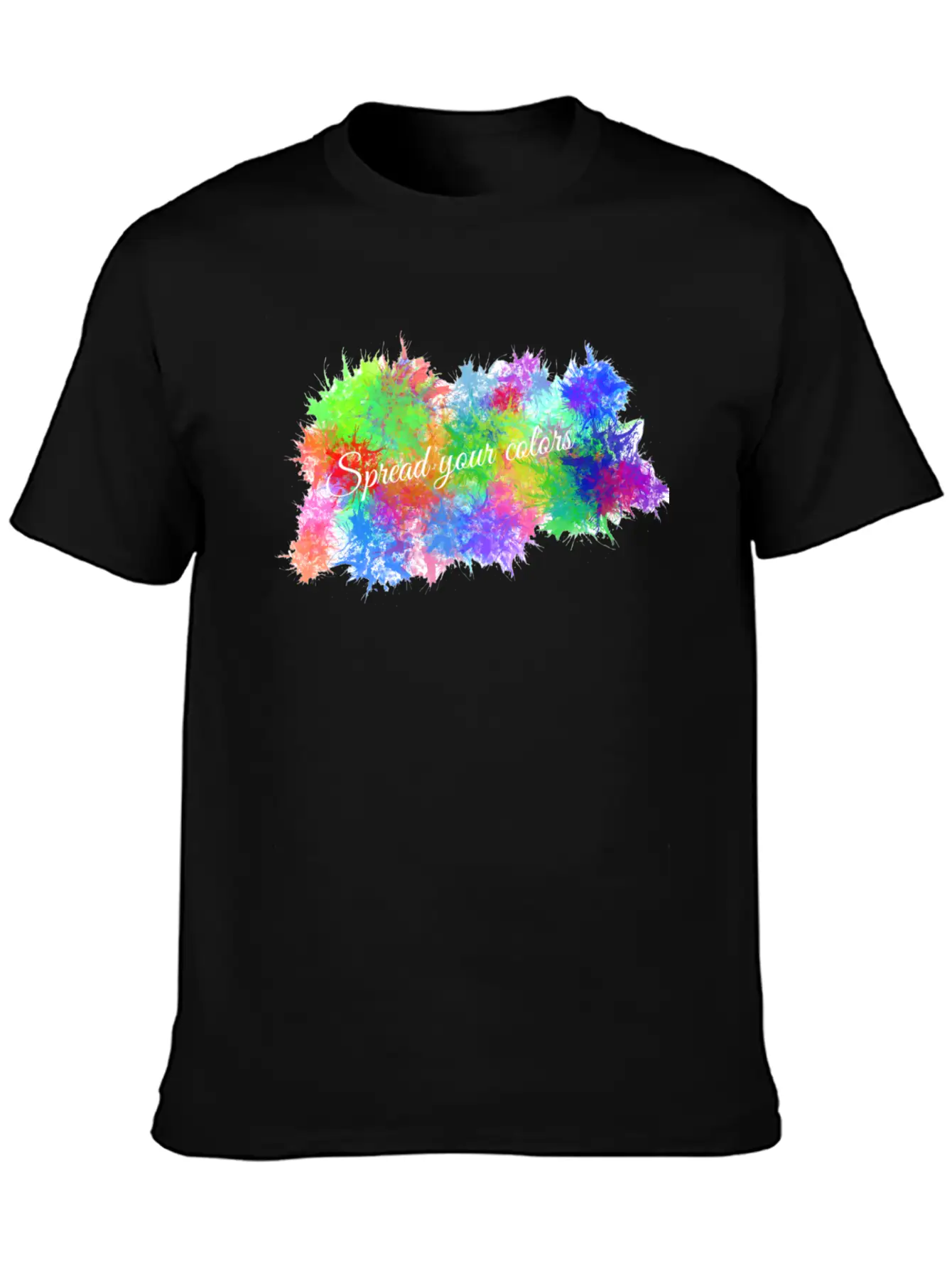 Color Burst Unisex Short Sleeve Soft Cotton T-Shirt – Casual Everyday Wear