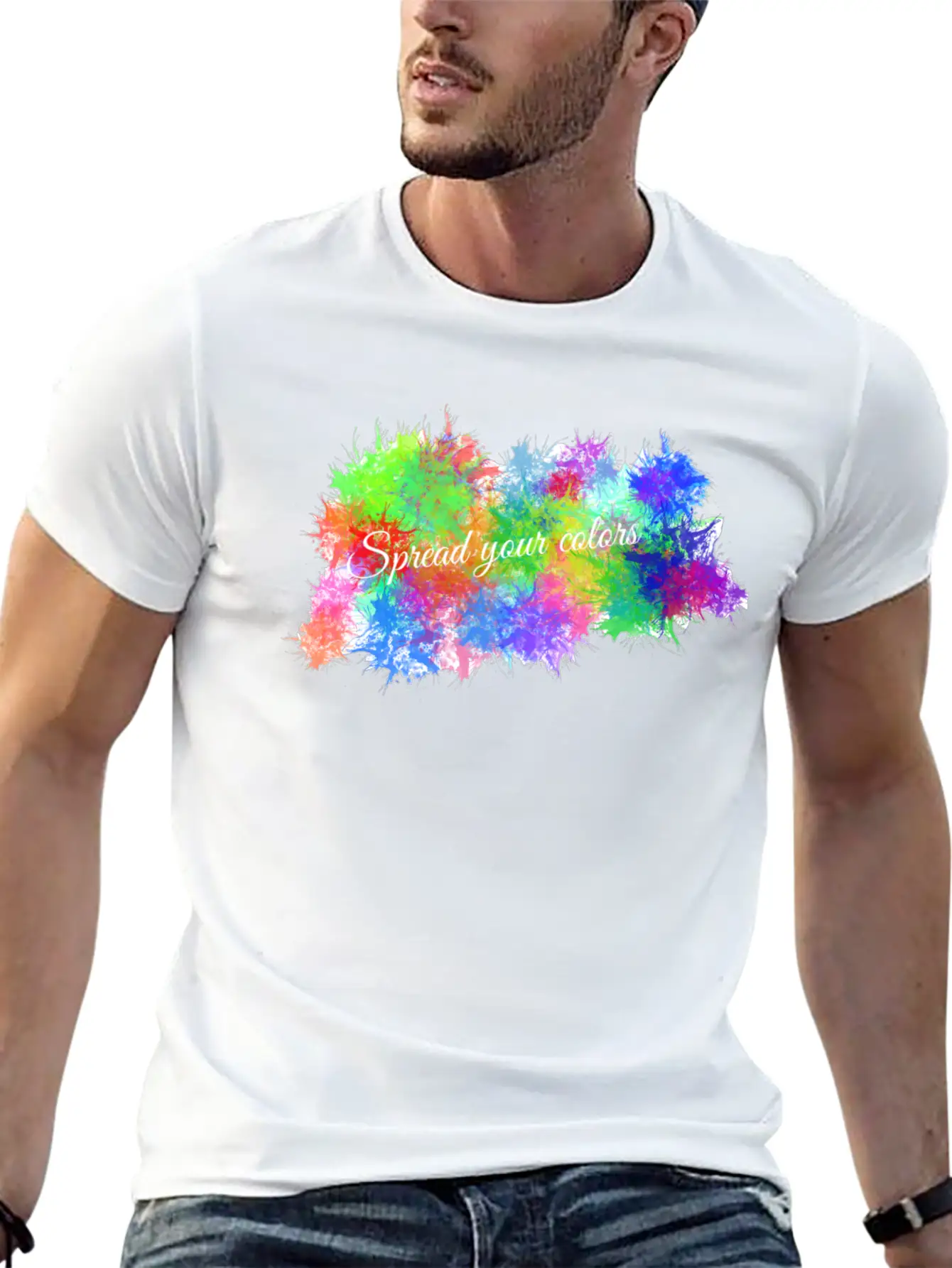 Color Burst Unisex Short Sleeve Soft Cotton T-Shirt – Casual Everyday Wear