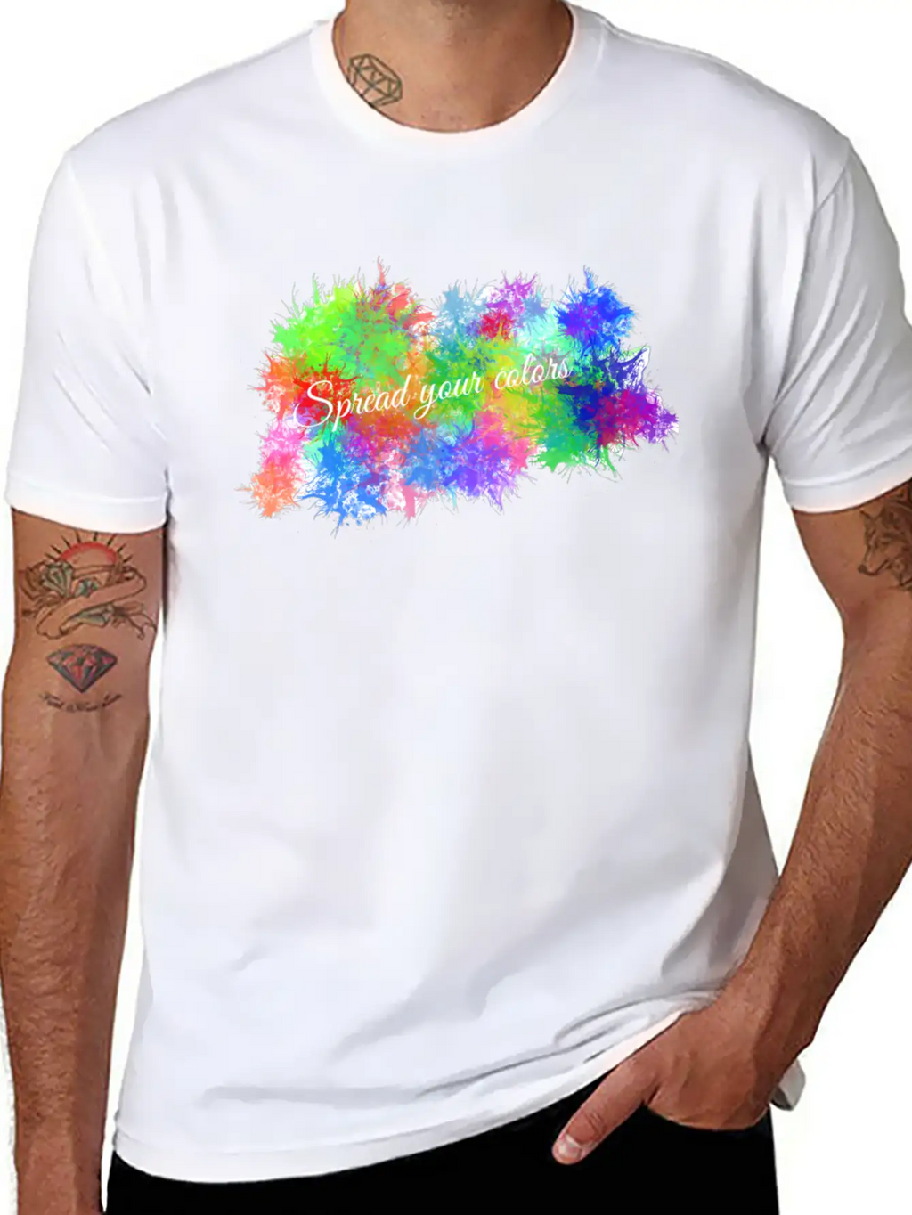Color Burst Unisex Short Sleeve Soft Cotton T-Shirt – Casual Everyday Wear