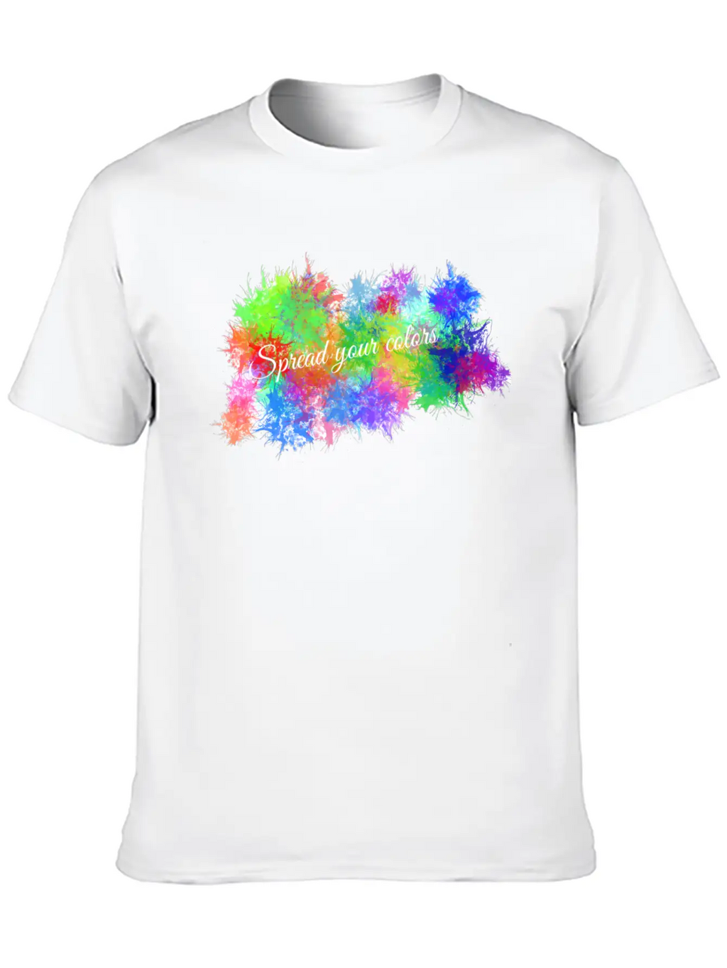 Color Burst Unisex Short Sleeve Soft Cotton T-Shirt – Casual Everyday Wear