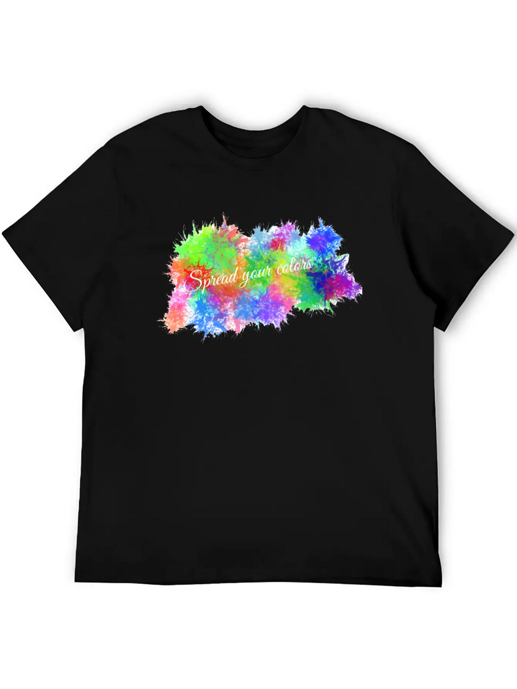 Color Burst Unisex Short Sleeve Soft Cotton T-Shirt – Casual Everyday Wear