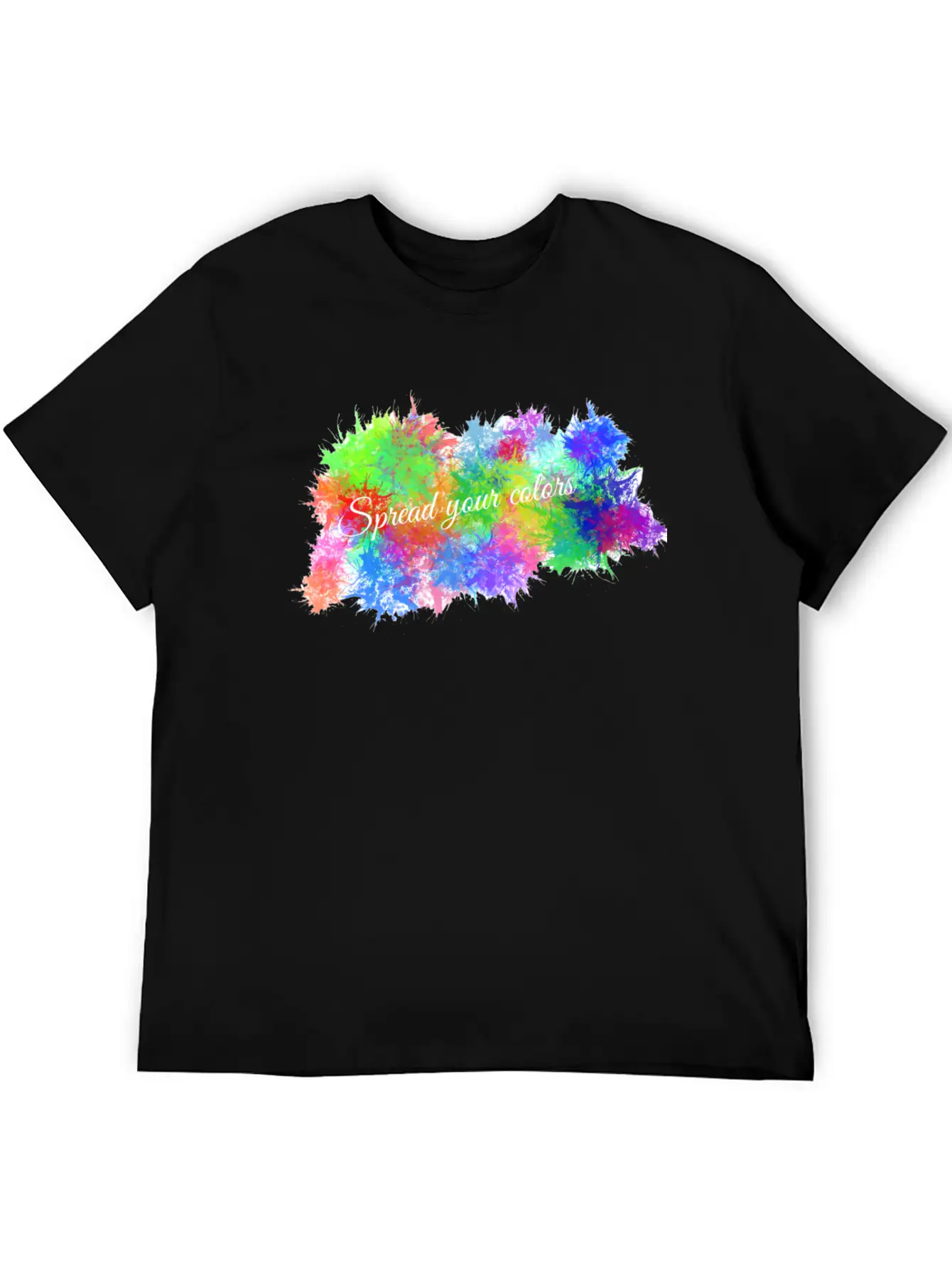 Color Burst Unisex Short Sleeve Soft Cotton T-Shirt – Casual Everyday Wear