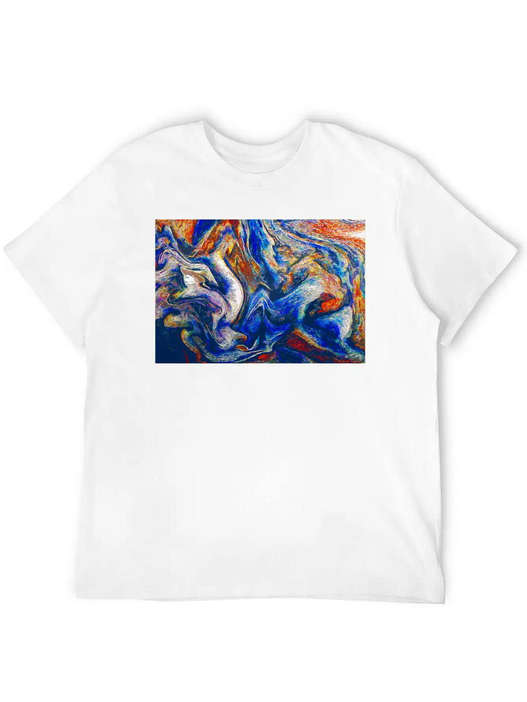Color Flow Of Emotion - Abstract Art Unisex Short Sleeve Soft Cotton T-Shirt – Casual Everyday Wear