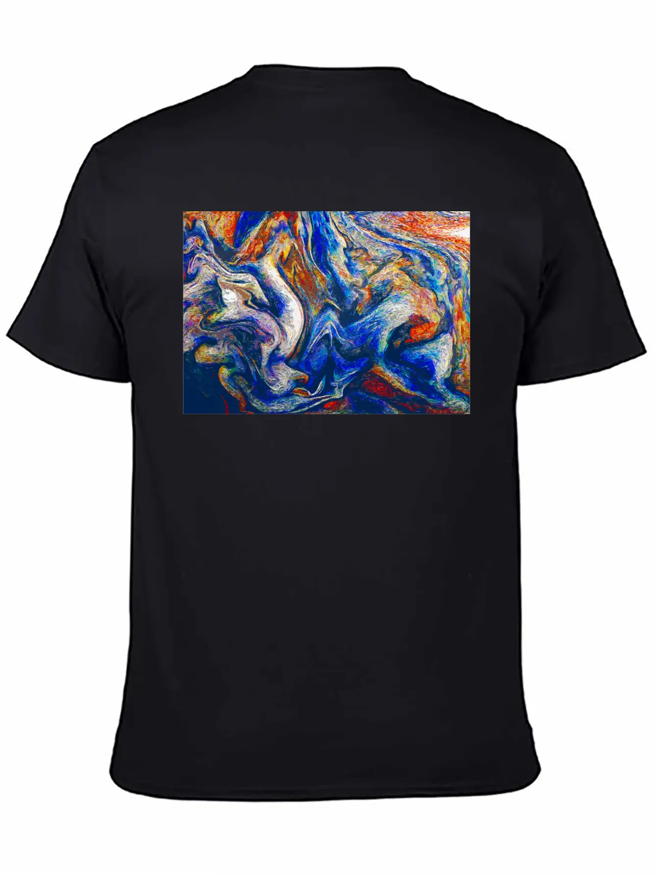 Color Flow Of Emotion - Abstract Art Unisex Short Sleeve Soft Cotton T-Shirt – Casual Everyday Wear