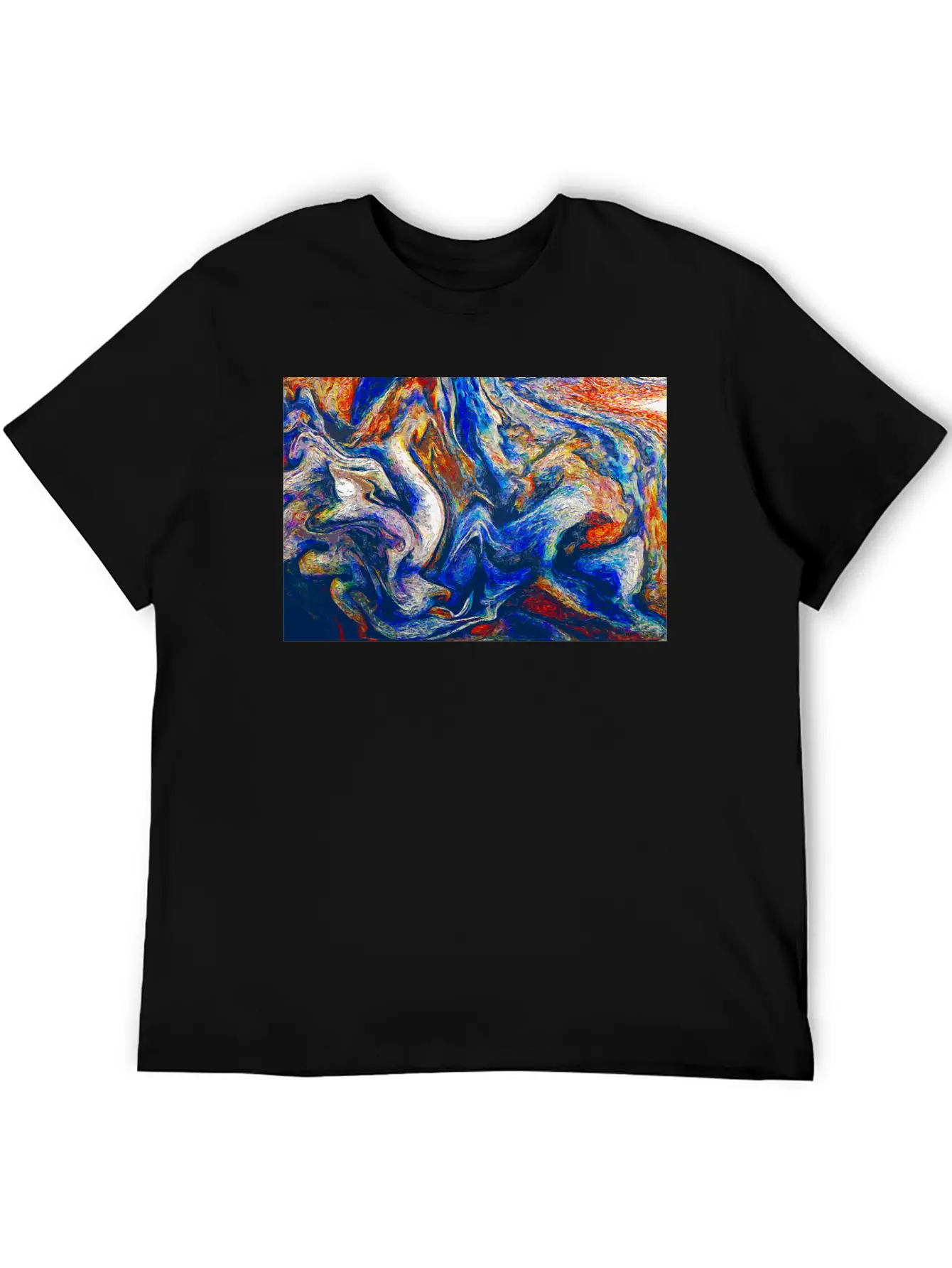 Color Flow Of Emotion - Abstract Art Unisex Short Sleeve Soft Cotton T-Shirt – Casual Everyday Wear