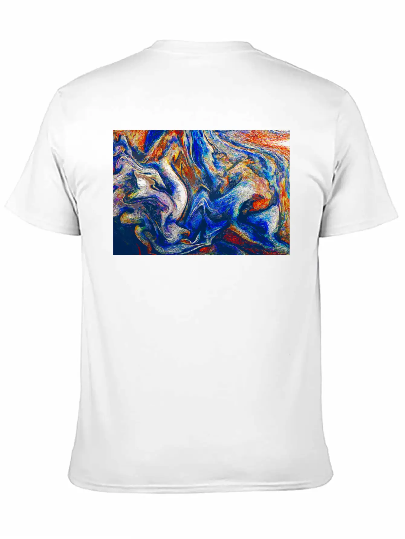 Color Flow Of Emotion - Abstract Art Unisex Short Sleeve Soft Cotton T-Shirt – Casual Everyday Wear