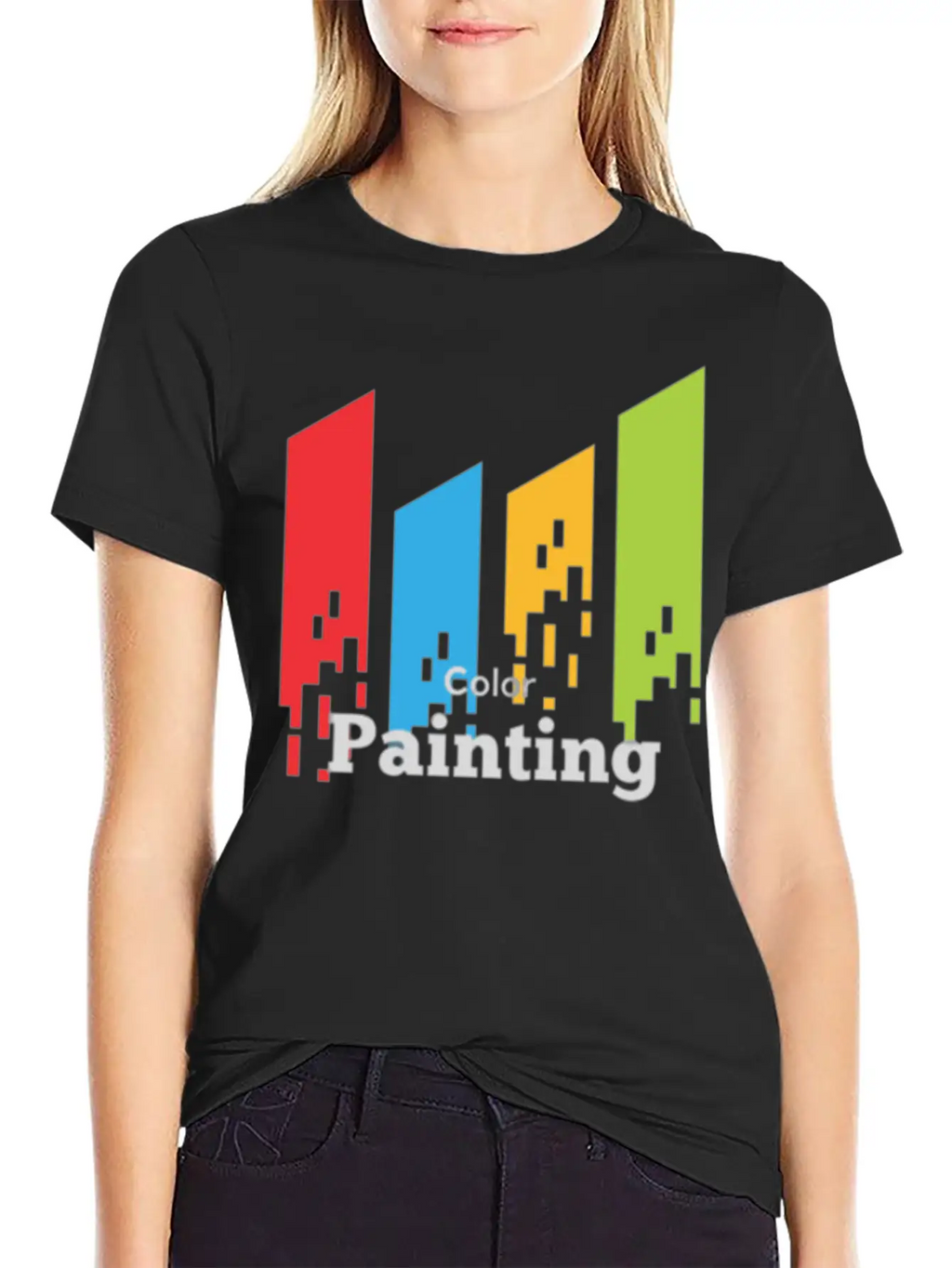 Color Painting Unisex Short Sleeve Soft Cotton T-Shirt – Casual Everyday Wear