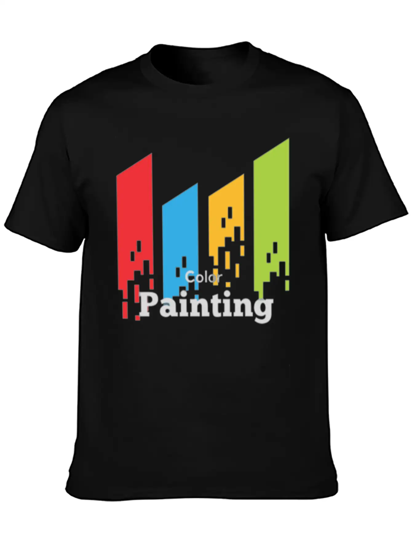 Color Painting Unisex Short Sleeve Soft Cotton T-Shirt – Casual Everyday Wear