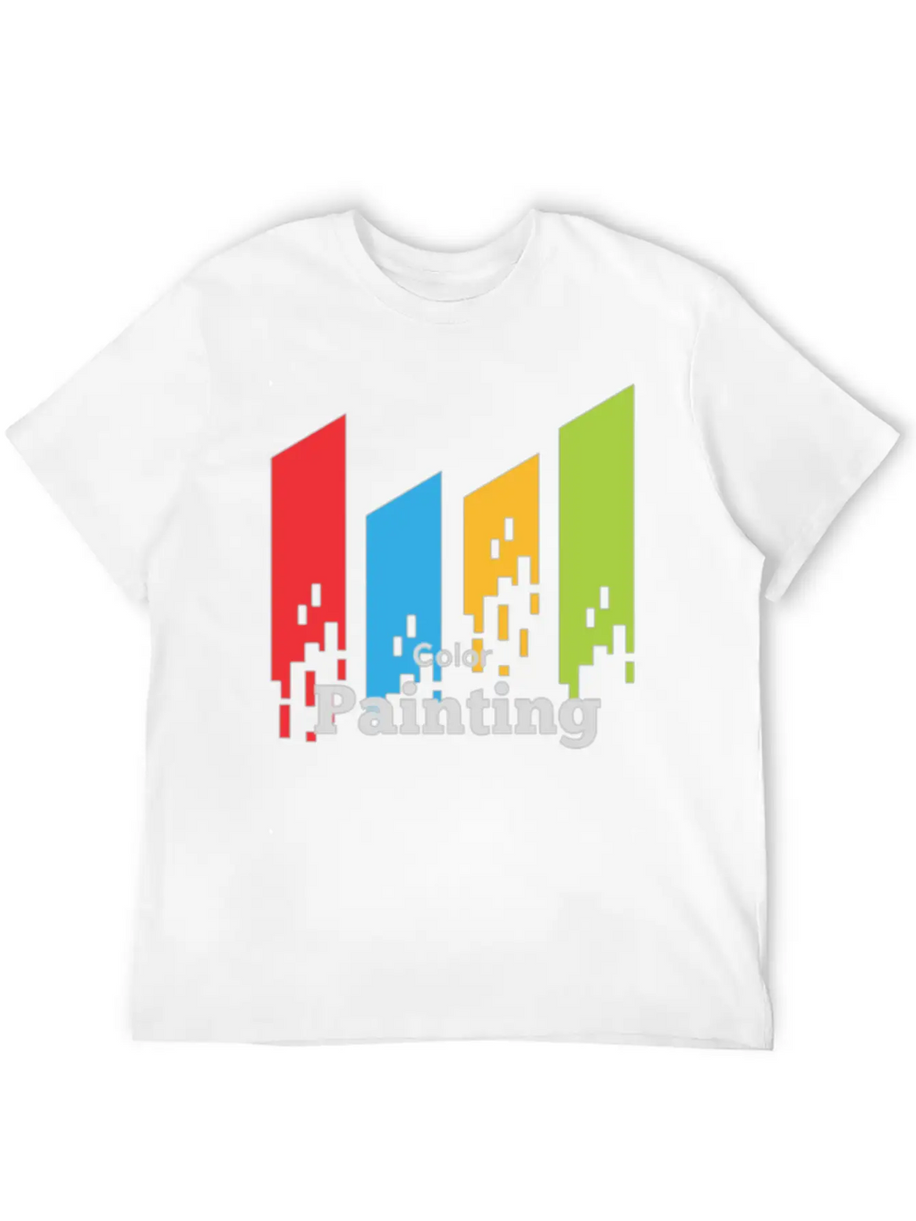 Color Painting Unisex Short Sleeve Soft Cotton T-Shirt – Casual Everyday Wear