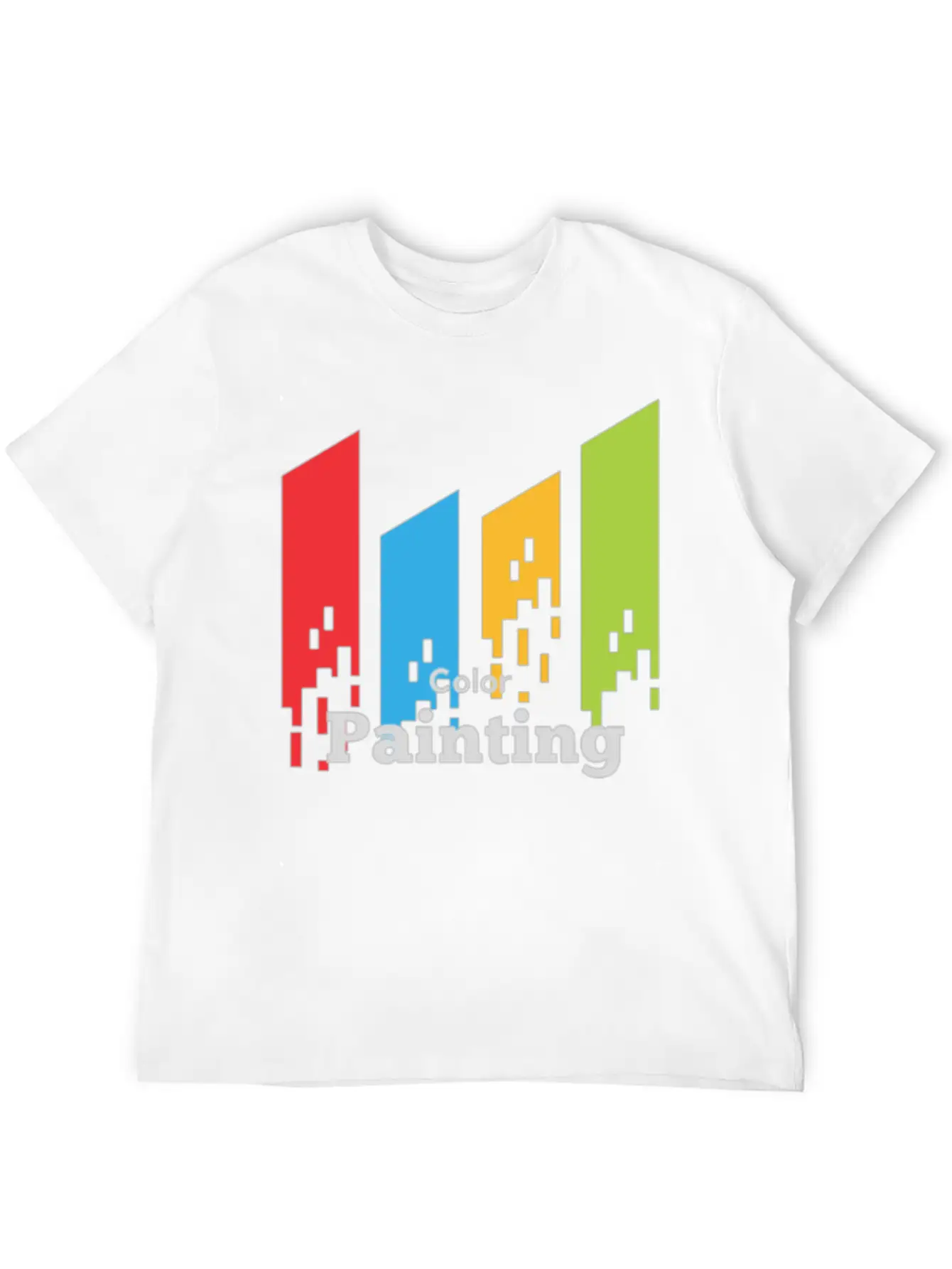 Color Painting Unisex Short Sleeve Soft Cotton T-Shirt – Casual Everyday Wear