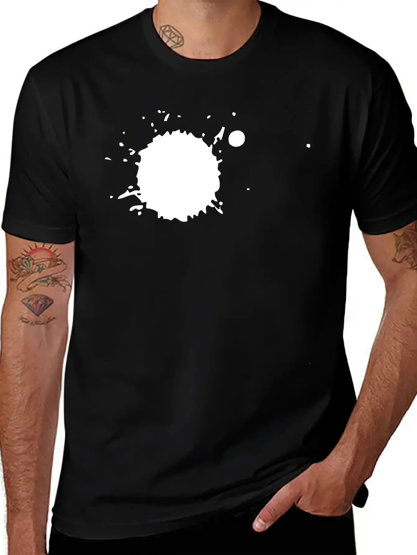 Color Splatter Breathable Soft Cotton T-Shirt – Timeless Casual Look