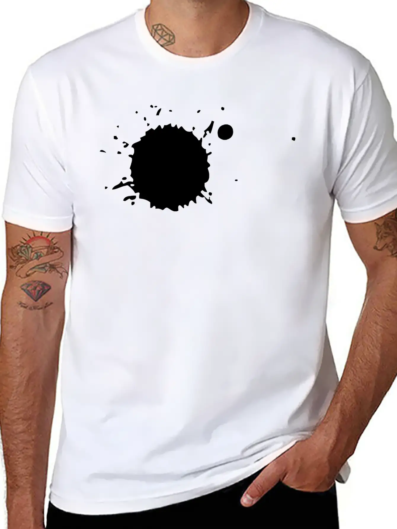 Color Splatter Breathable Soft Cotton T-Shirt – Timeless Casual Look