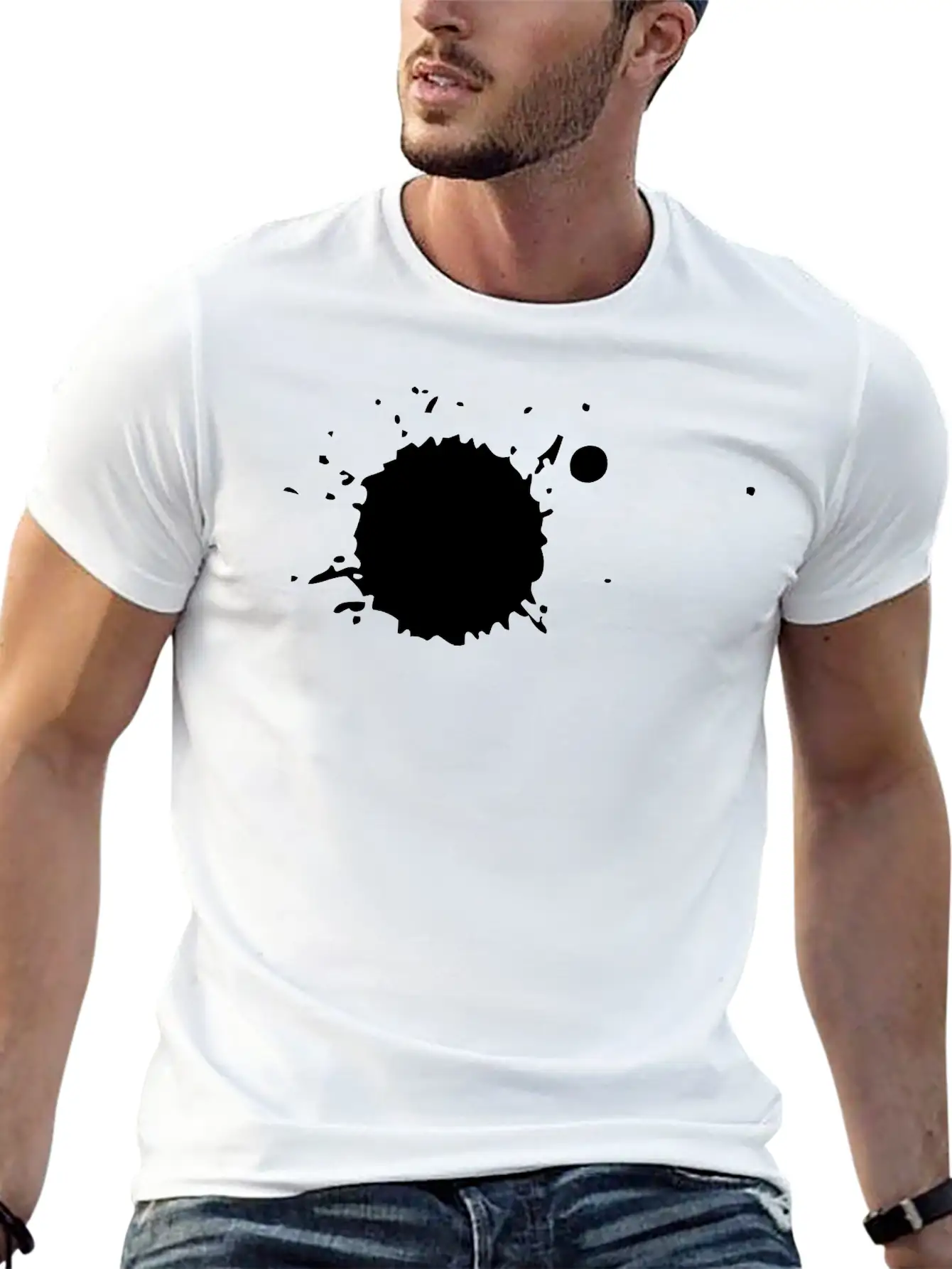 Color Splatter Breathable Soft Cotton T-Shirt – Timeless Casual Look