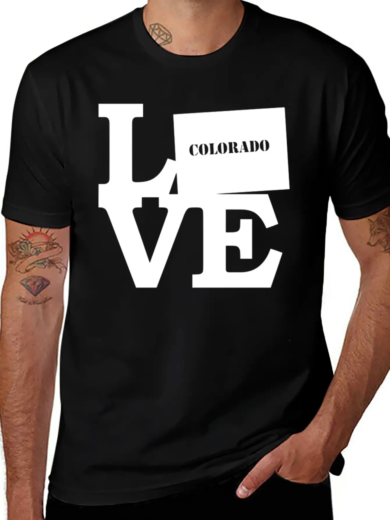 Colorado Pride USA State Love Map Unisex Casual T-Shirt – Clean Design For Daily Comfort