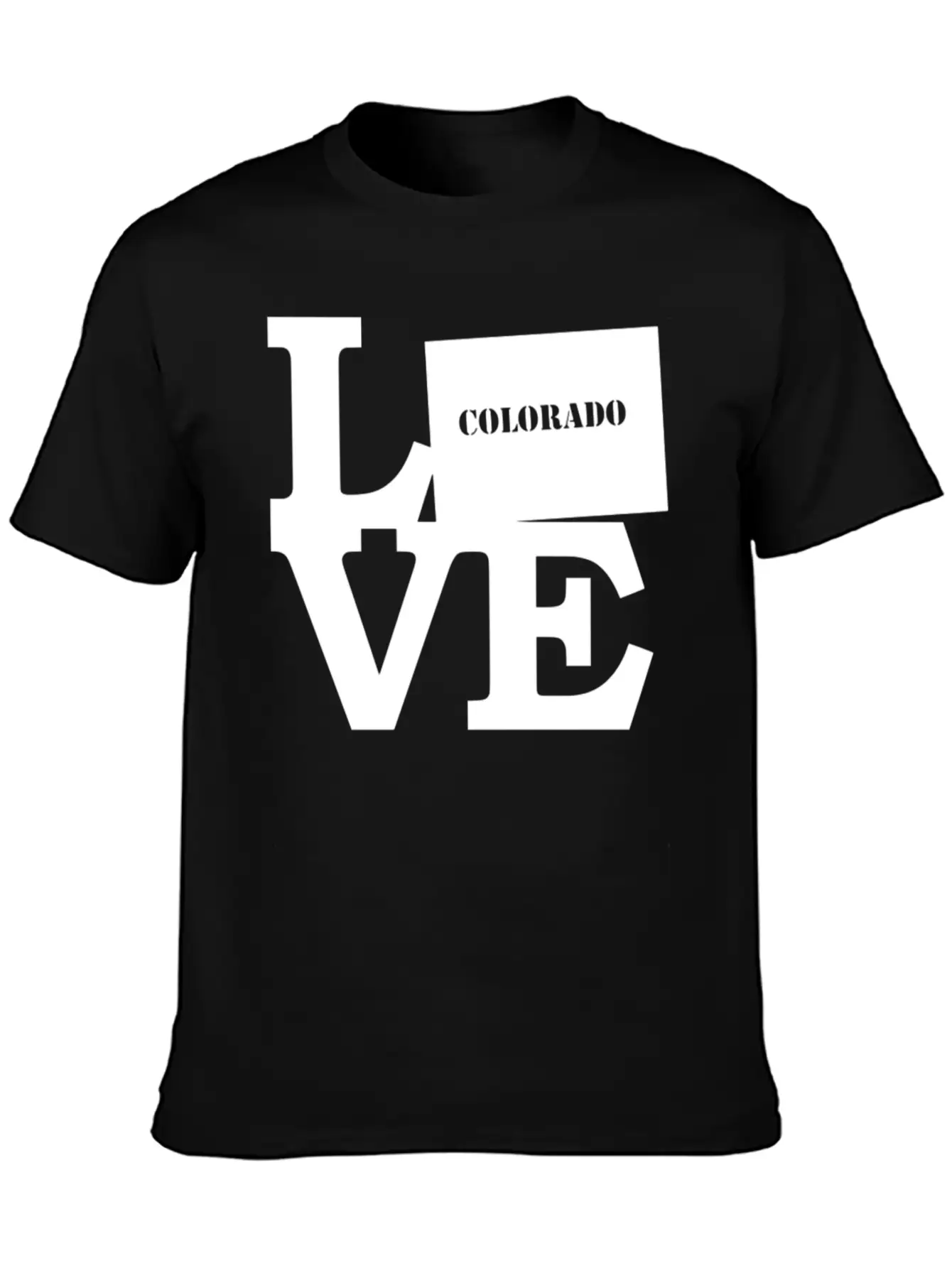 Colorado Pride USA State Love Map Unisex Casual T-Shirt – Clean Design For Daily Comfort