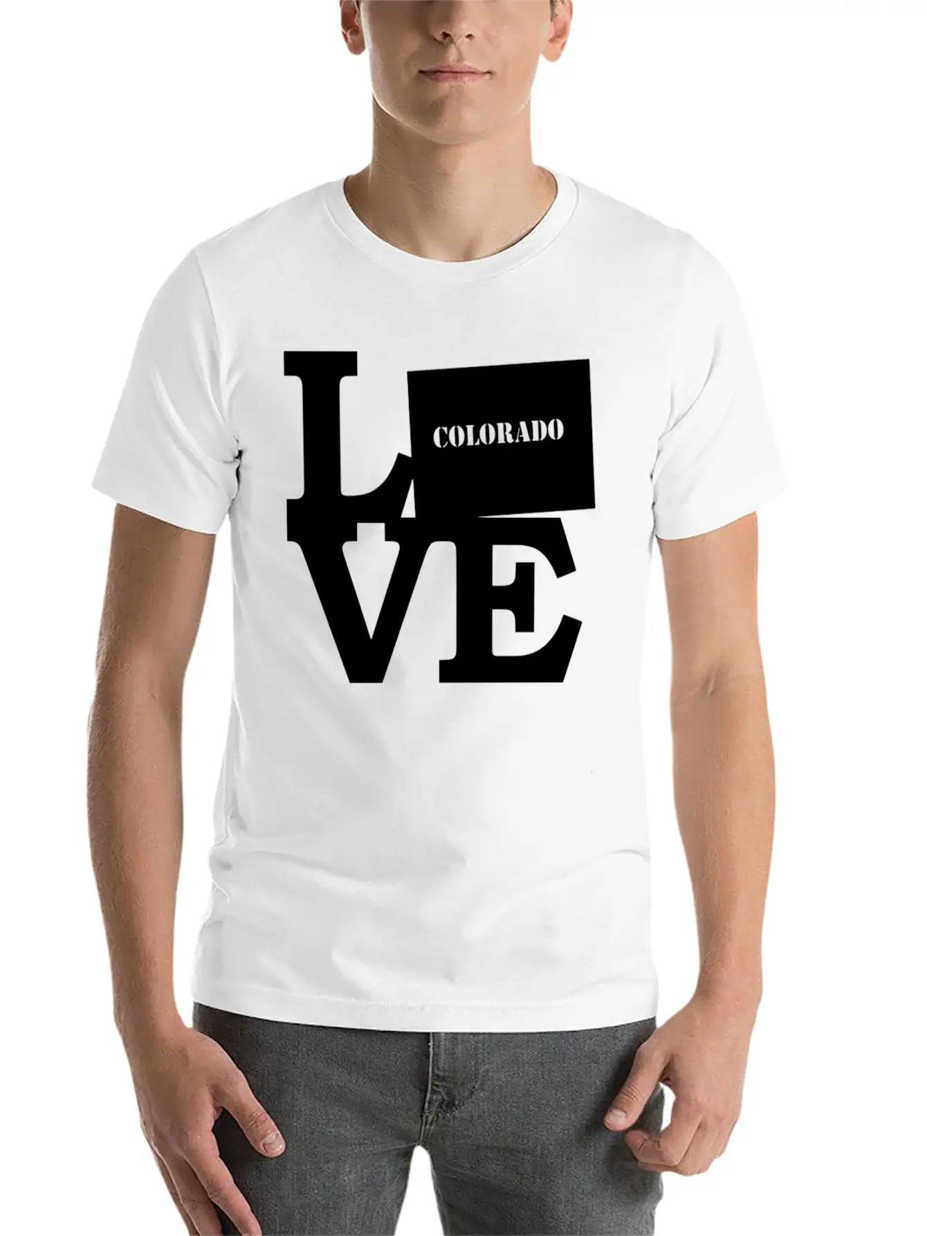 Colorado Pride USA State Love Map Unisex Casual T-Shirt – Clean Design For Daily Comfort