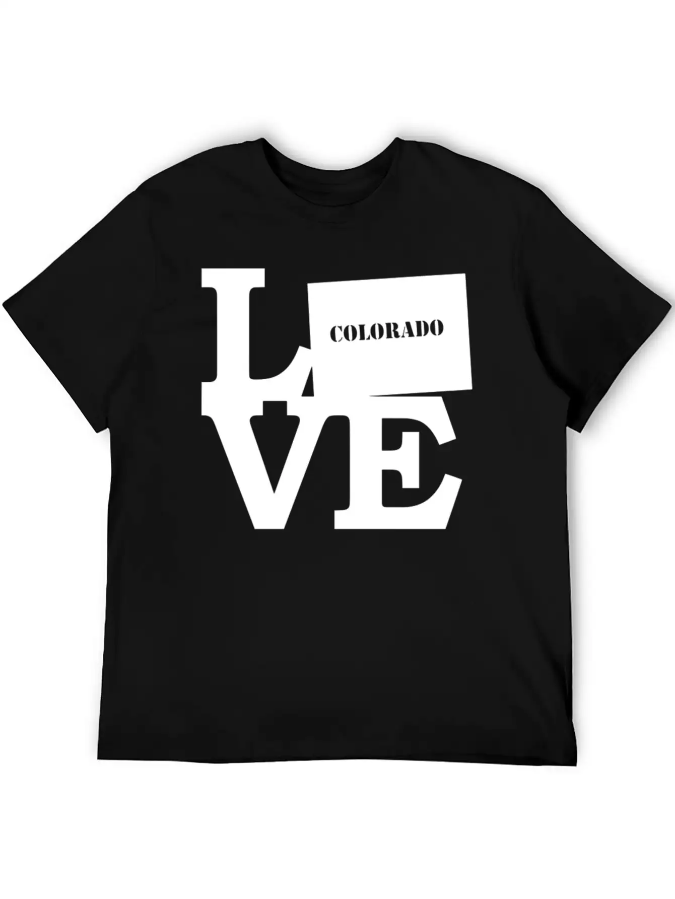 Colorado Pride USA State Love Map Unisex Casual T-Shirt – Clean Design For Daily Comfort