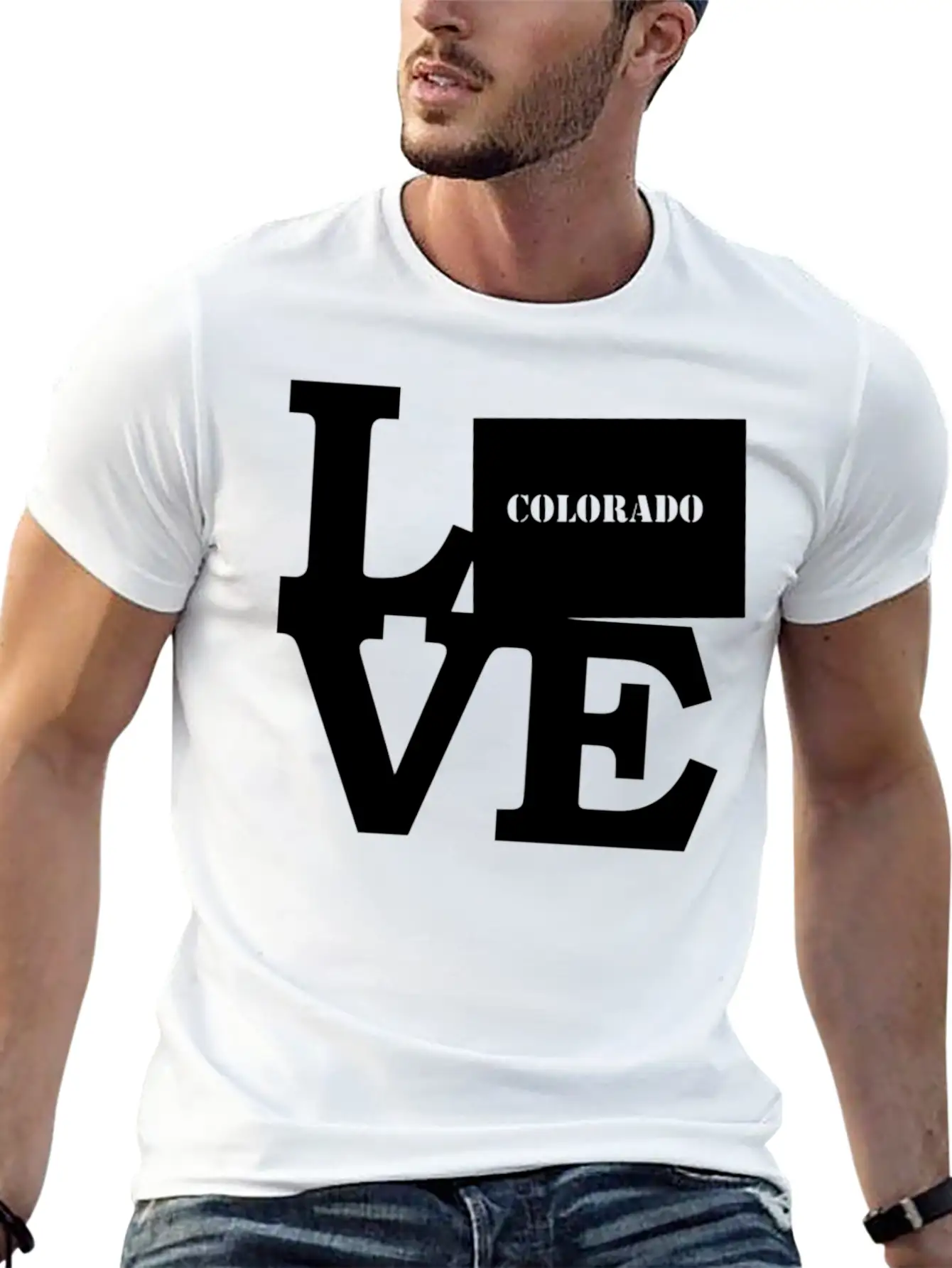 Colorado Pride USA State Love Map Unisex Casual T-Shirt – Clean Design For Daily Comfort