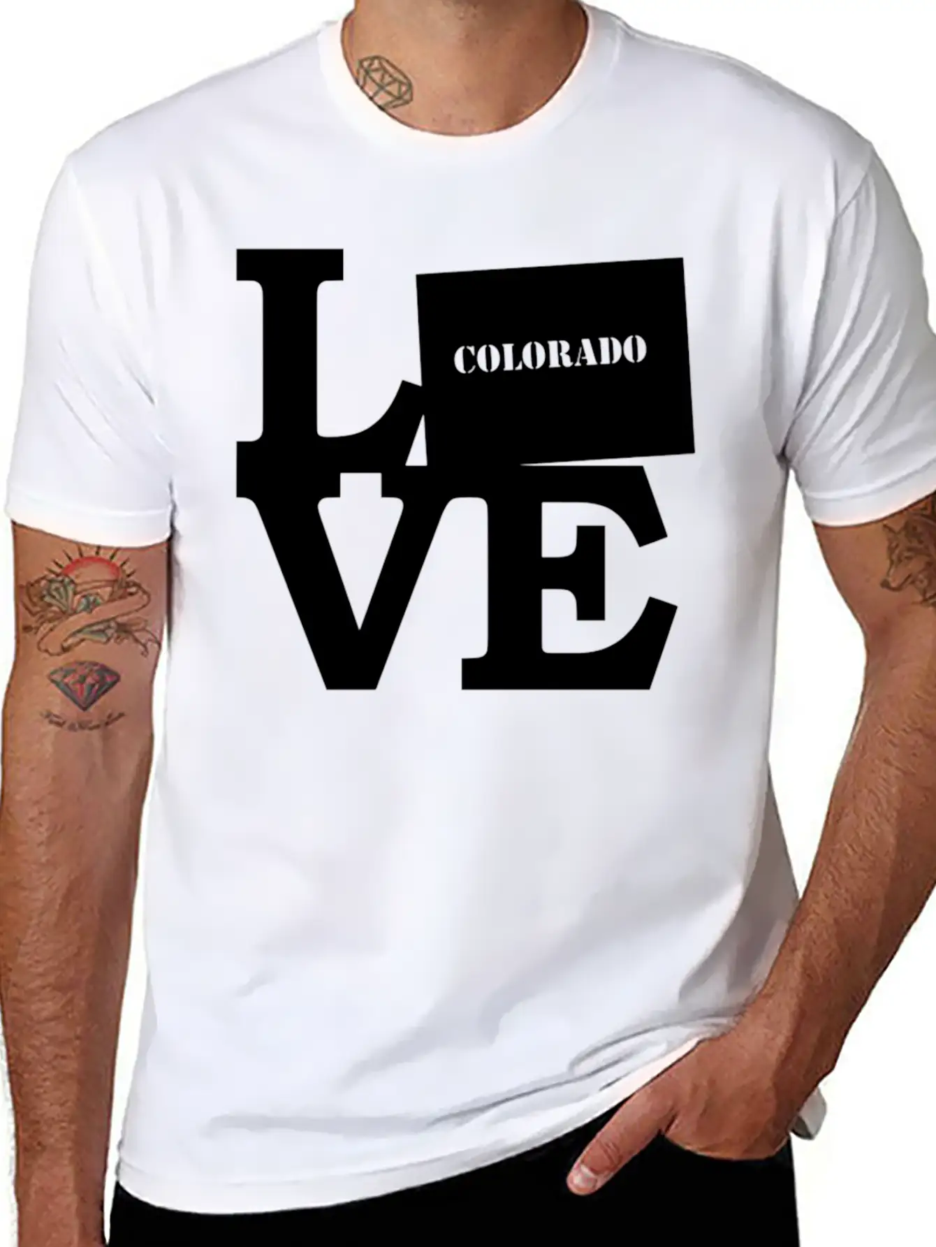 Colorado Pride USA State Love Map Unisex Casual T-Shirt – Clean Design For Daily Comfort
