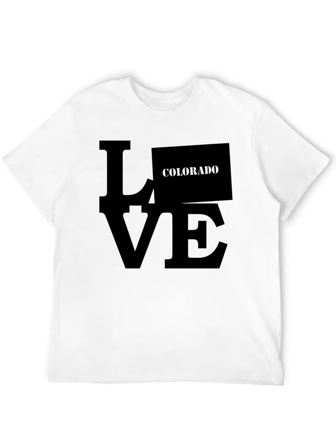 Colorado Pride USA State Love Map Unisex Casual T-Shirt – Clean Design For Daily Comfort