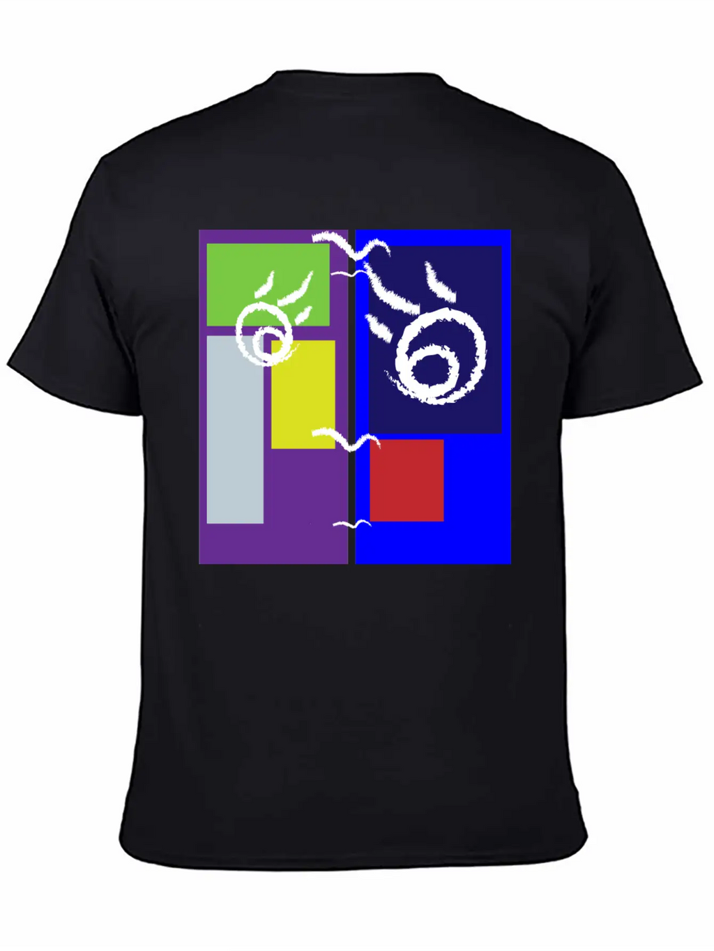 Colorful Abstract Art Design Breathable Soft Cotton T-Shirt – Timeless Casual Look