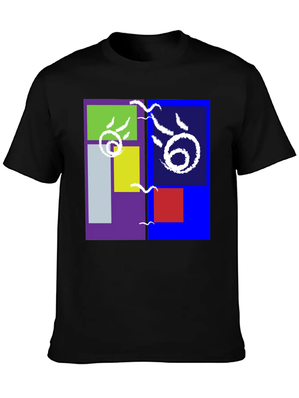 Colorful Abstract Art Design Breathable Soft Cotton T-Shirt – Timeless Casual Look