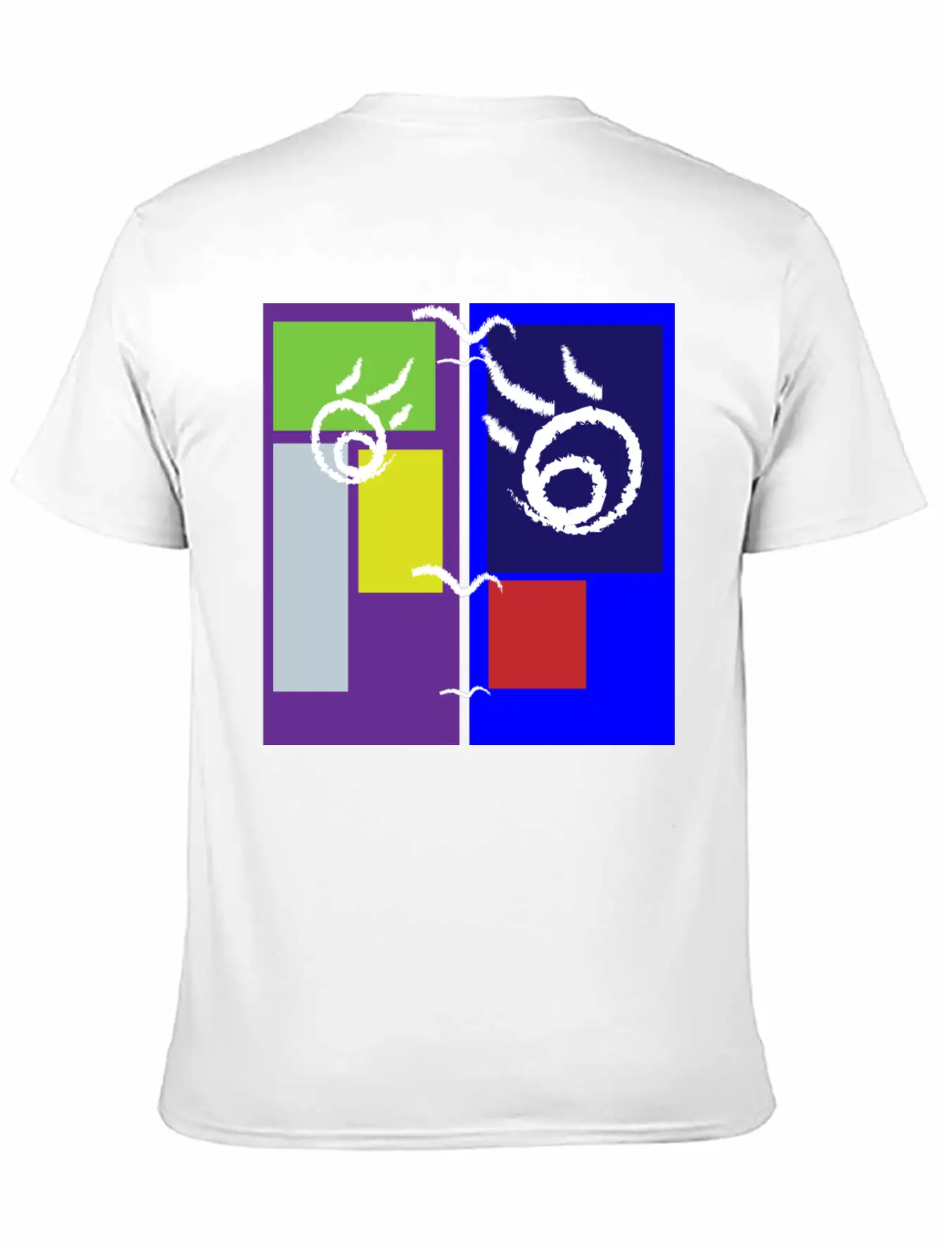 Colorful Abstract Art Design Breathable Soft Cotton T-Shirt – Timeless Casual Look