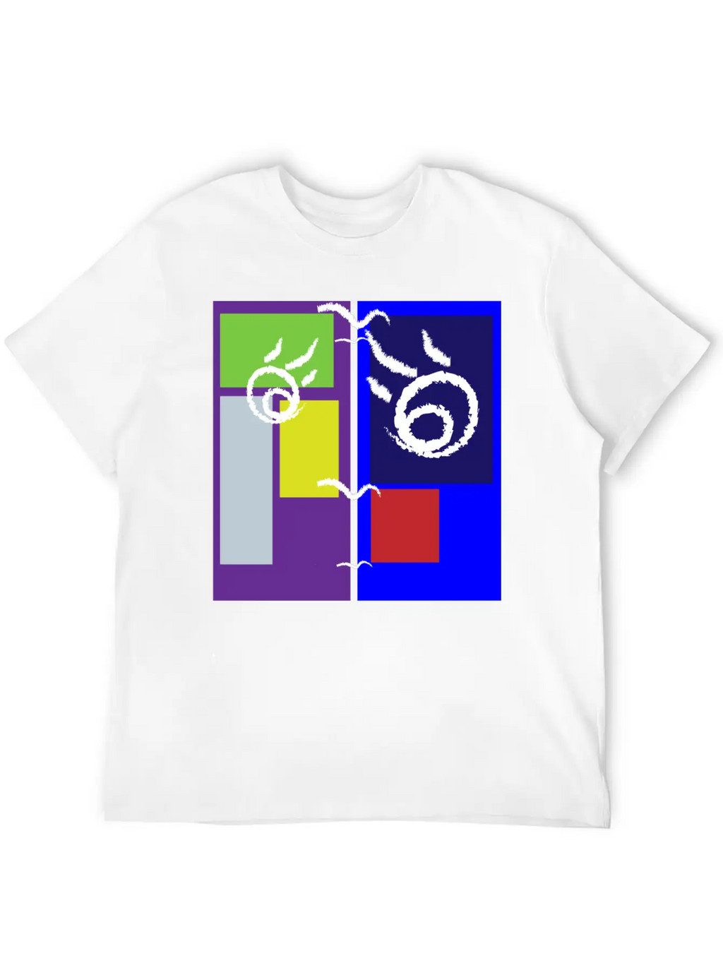 Colorful Abstract Art Design Breathable Soft Cotton T-Shirt – Timeless Casual Look