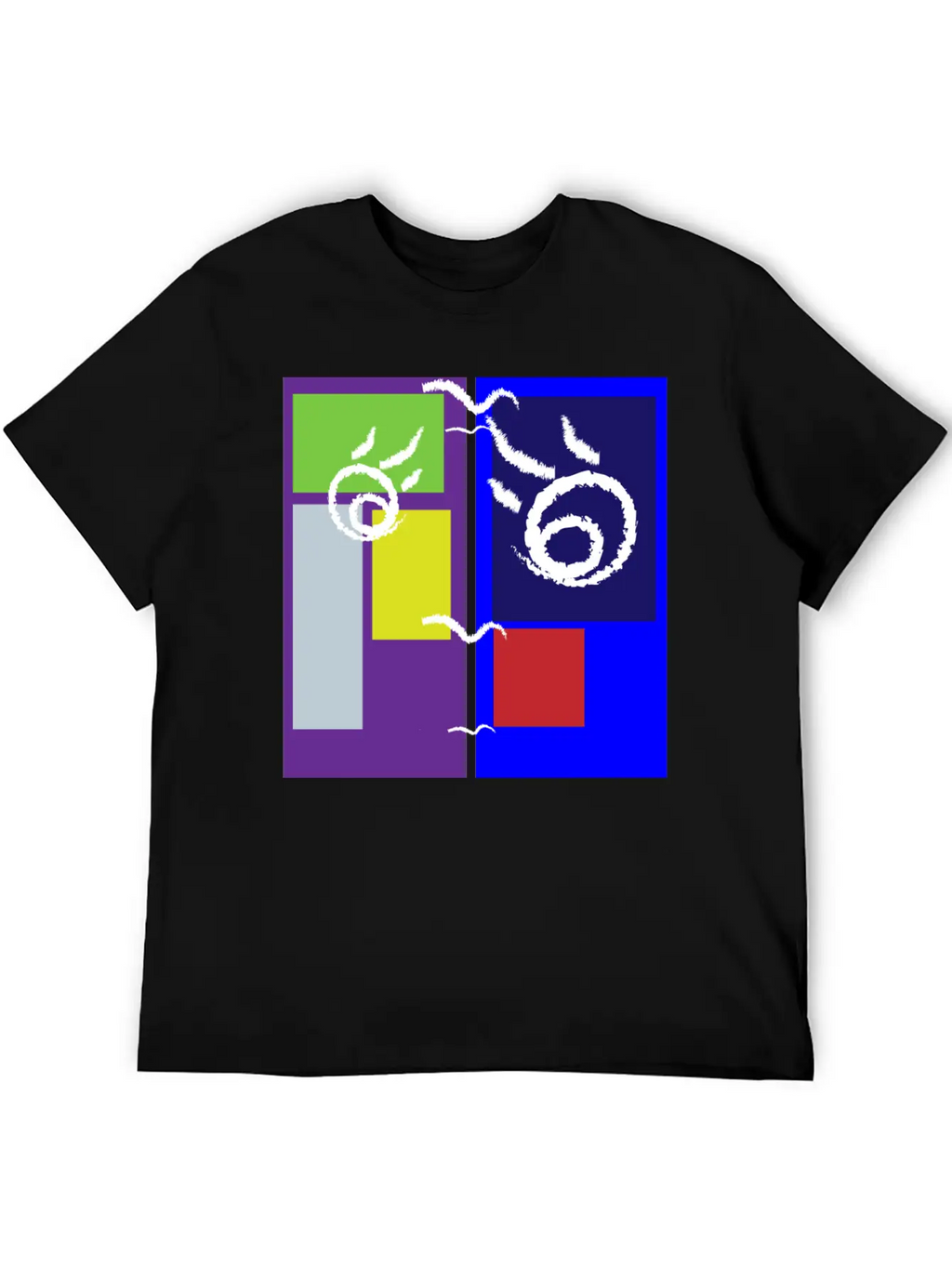 Colorful Abstract Art Design Breathable Soft Cotton T-Shirt – Timeless Casual Look