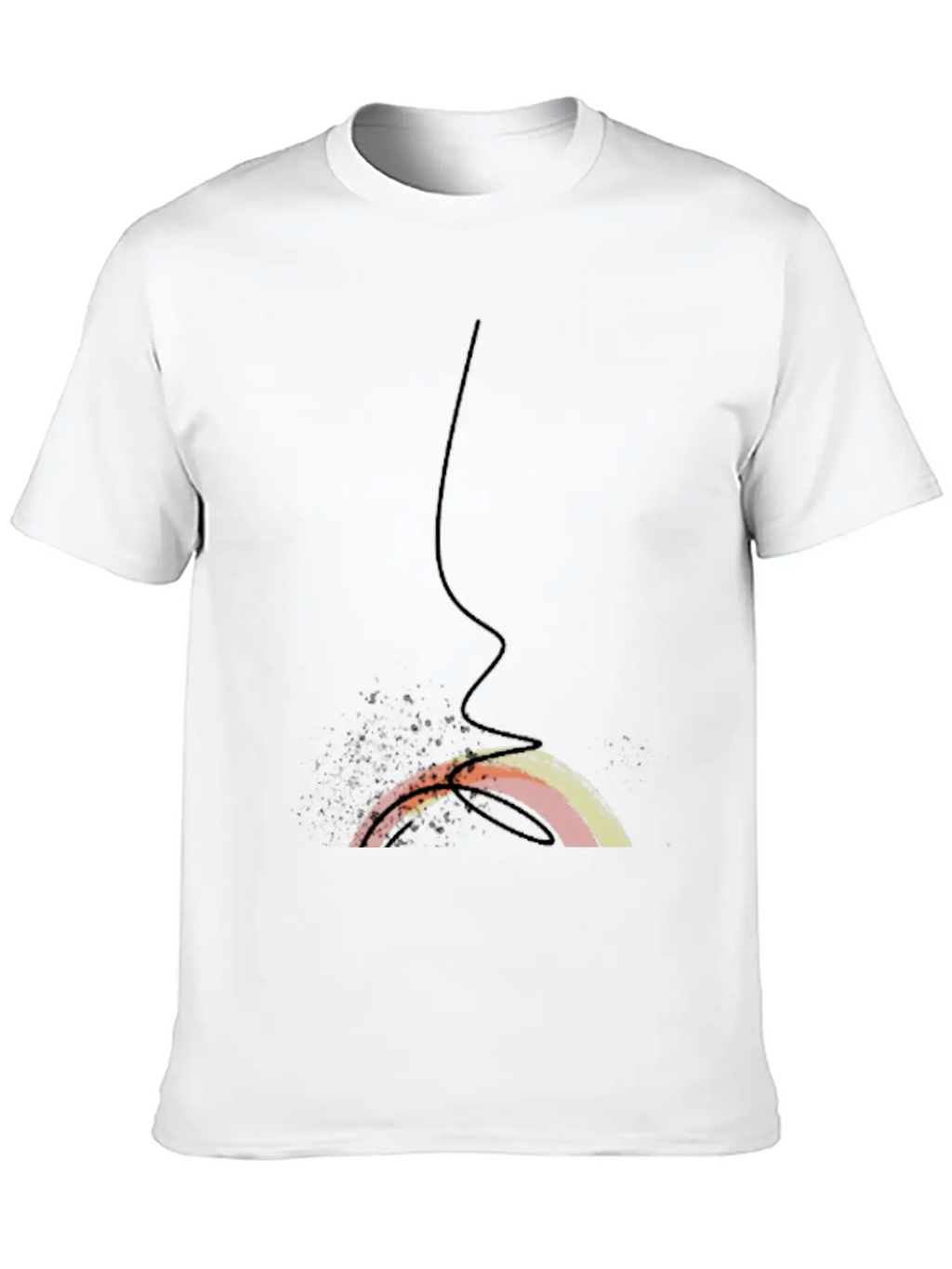 Colorful Abstract Line Art Design - Modern Design Essential Cotton Tee For Daily Outfits – Unisex Style