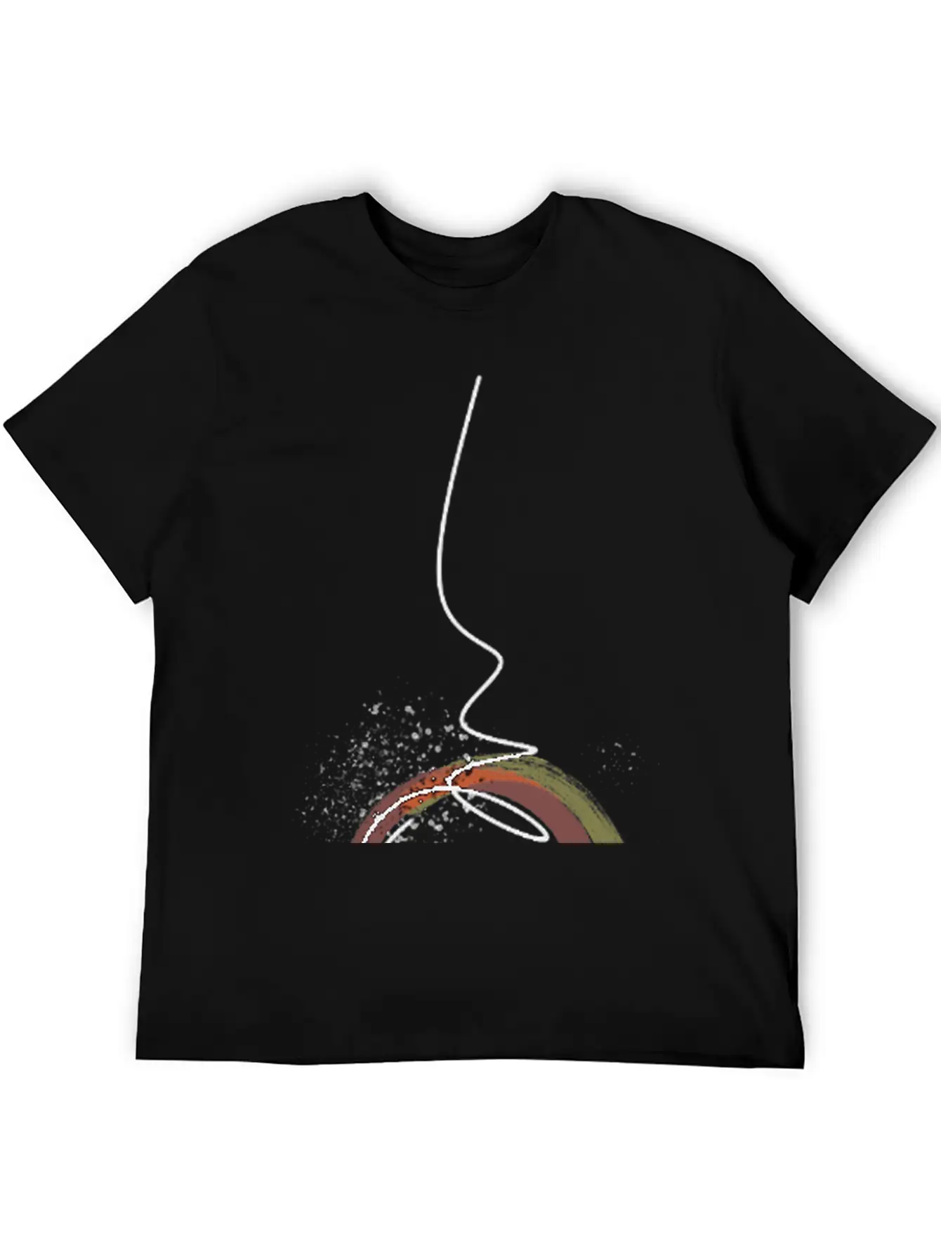 Colorful Abstract Line Art Design - Modern Design Essential Cotton Tee For Daily Outfits – Unisex Style
