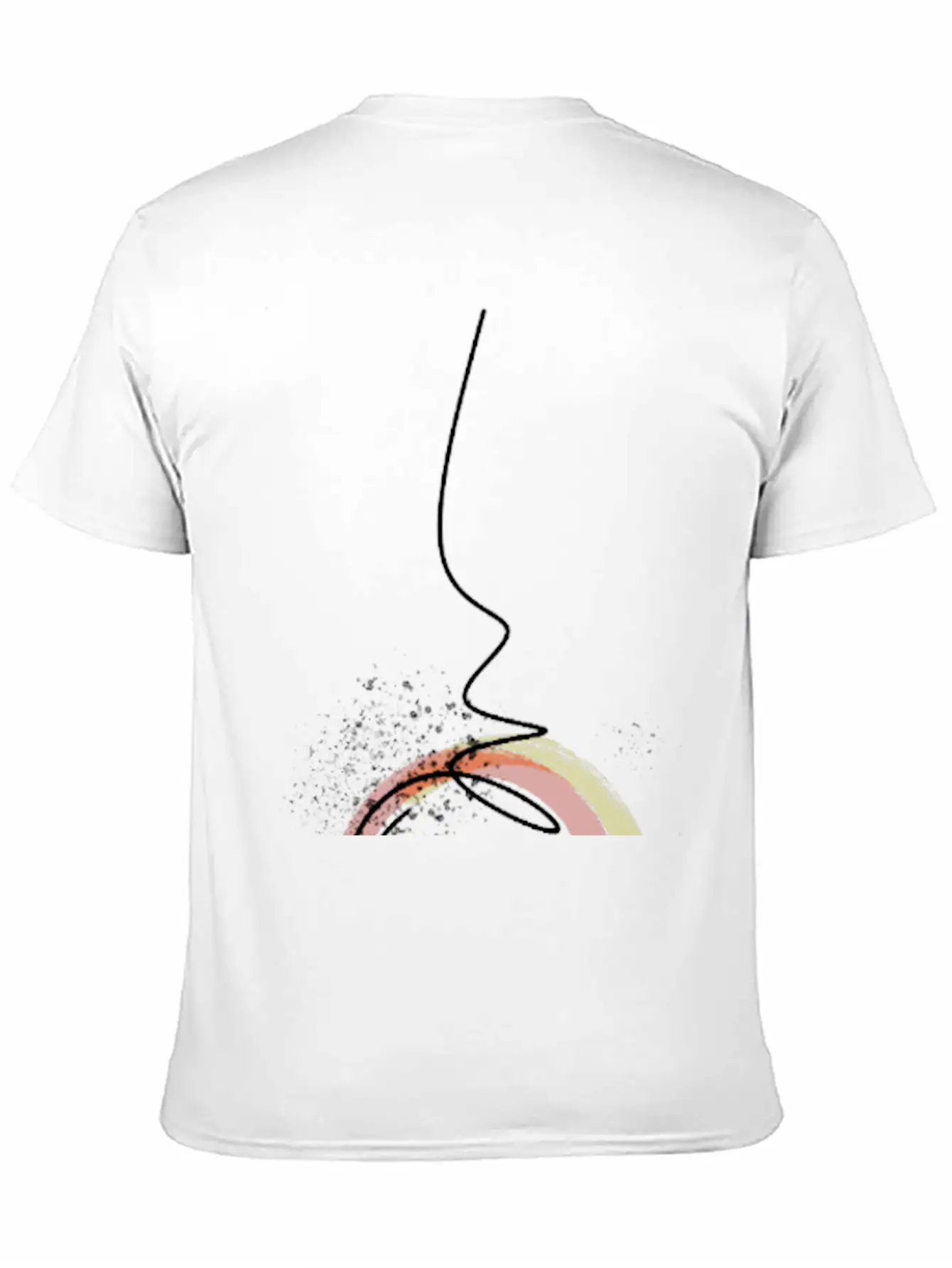 Colorful Abstract Line Art Design - Modern Design Essential Cotton Tee For Daily Outfits – Unisex Style
