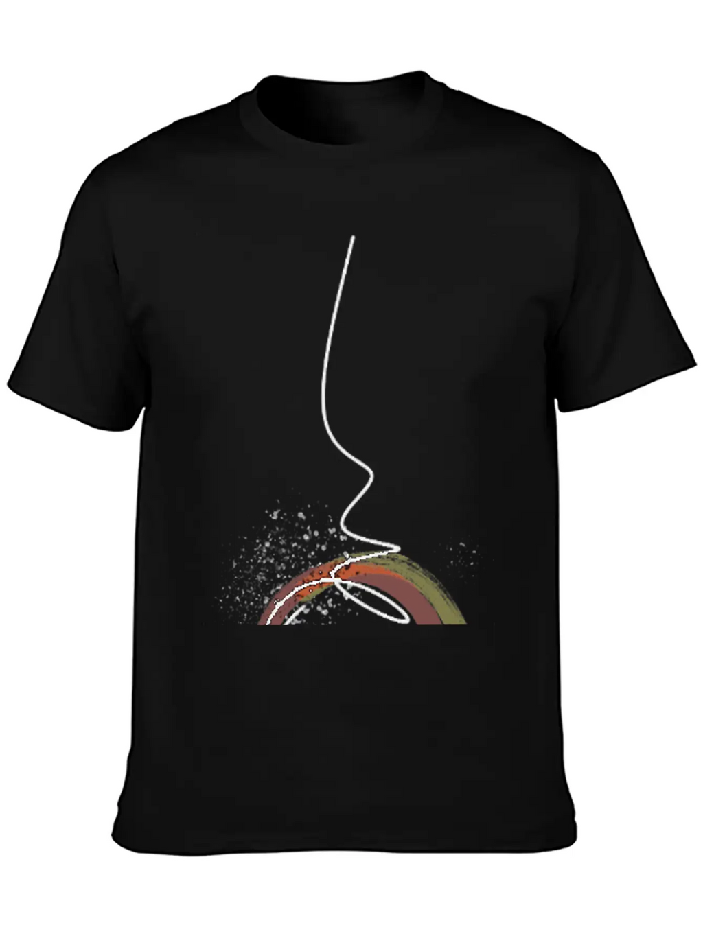 Colorful Abstract Line Art Design - Modern Design Essential Cotton Tee For Daily Outfits – Unisex Style
