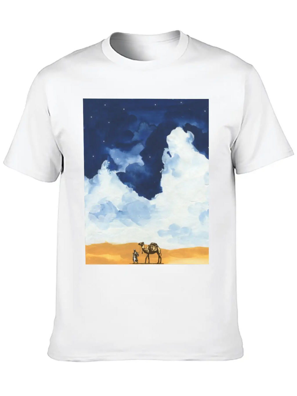 Colorful Bedouin Camel Walking In The Desert Casual Graphic T-Shirt – Simple And Comfortable Daily Wear
