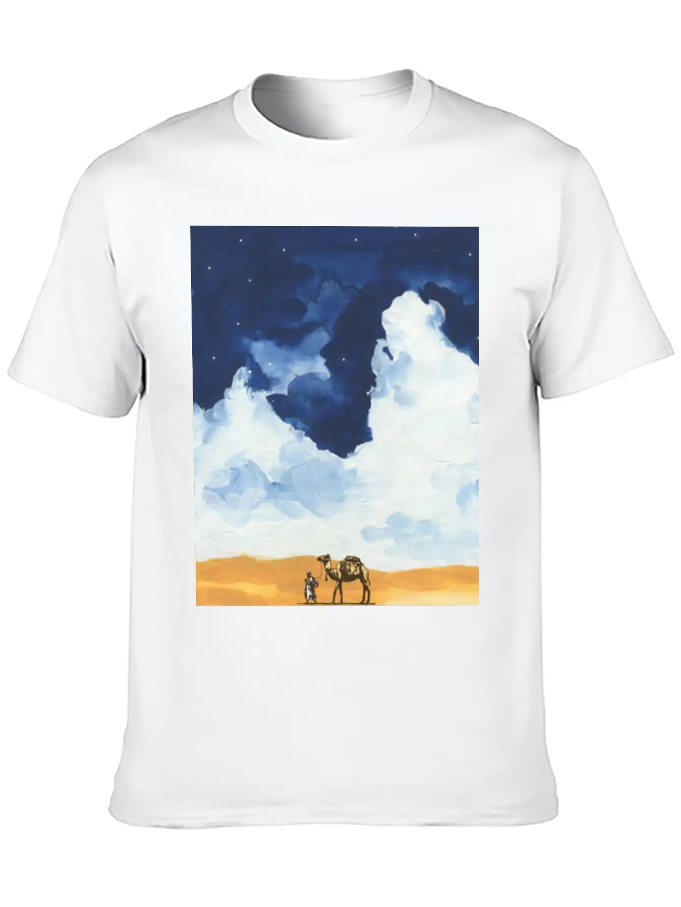 Colorful Bedouin Camel Walking In The Desert Casual Graphic T-Shirt – Simple And Comfortable Daily Wear