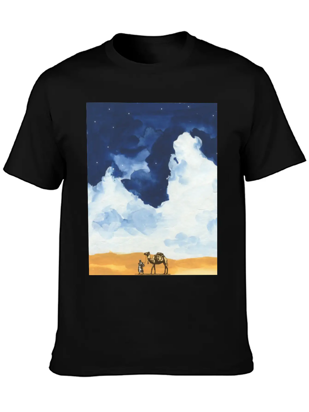 Colorful Bedouin Camel Walking In The Desert Casual Graphic T-Shirt – Simple And Comfortable Daily Wear