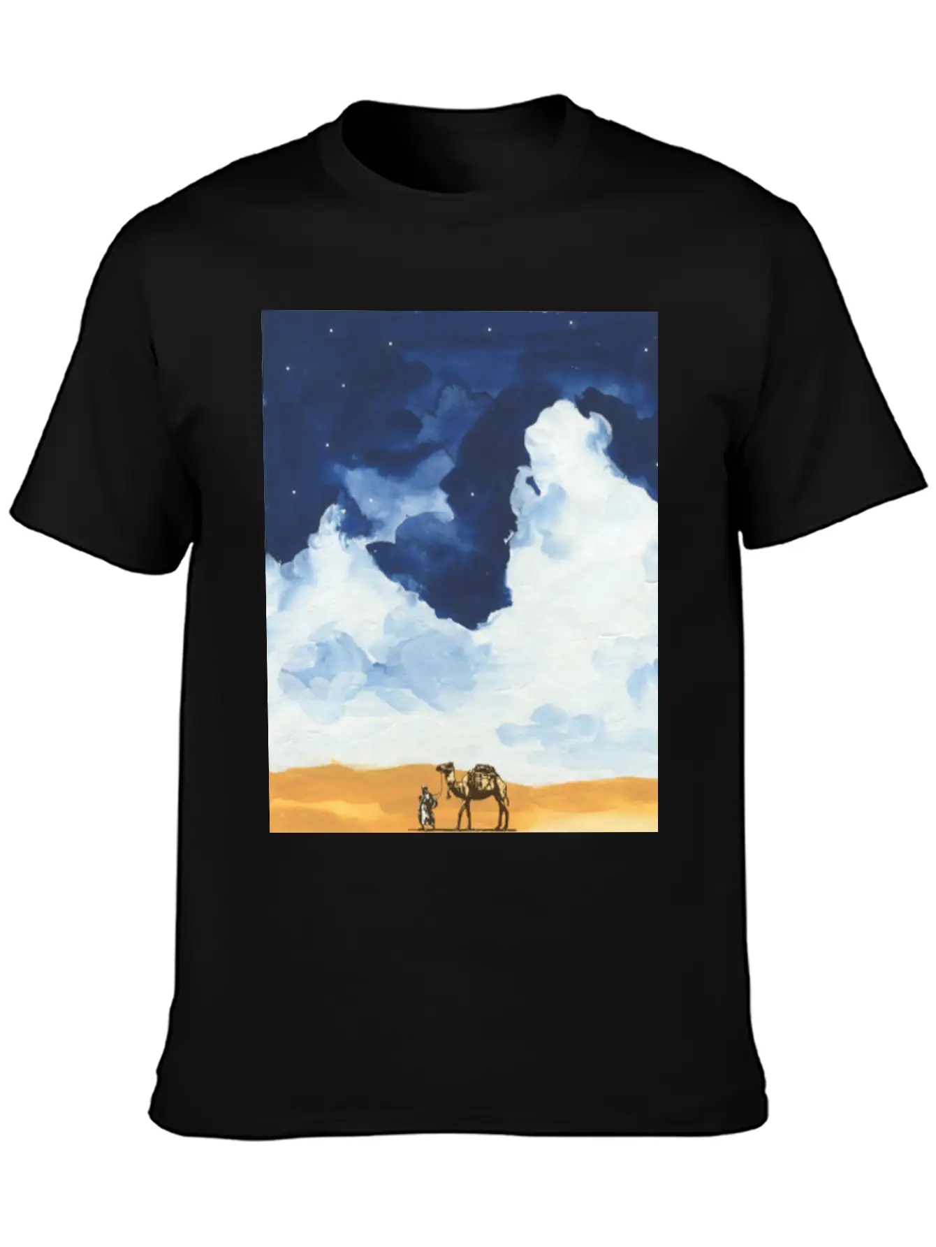 Colorful Bedouin Camel Walking In The Desert Casual Graphic T-Shirt – Simple And Comfortable Daily Wear